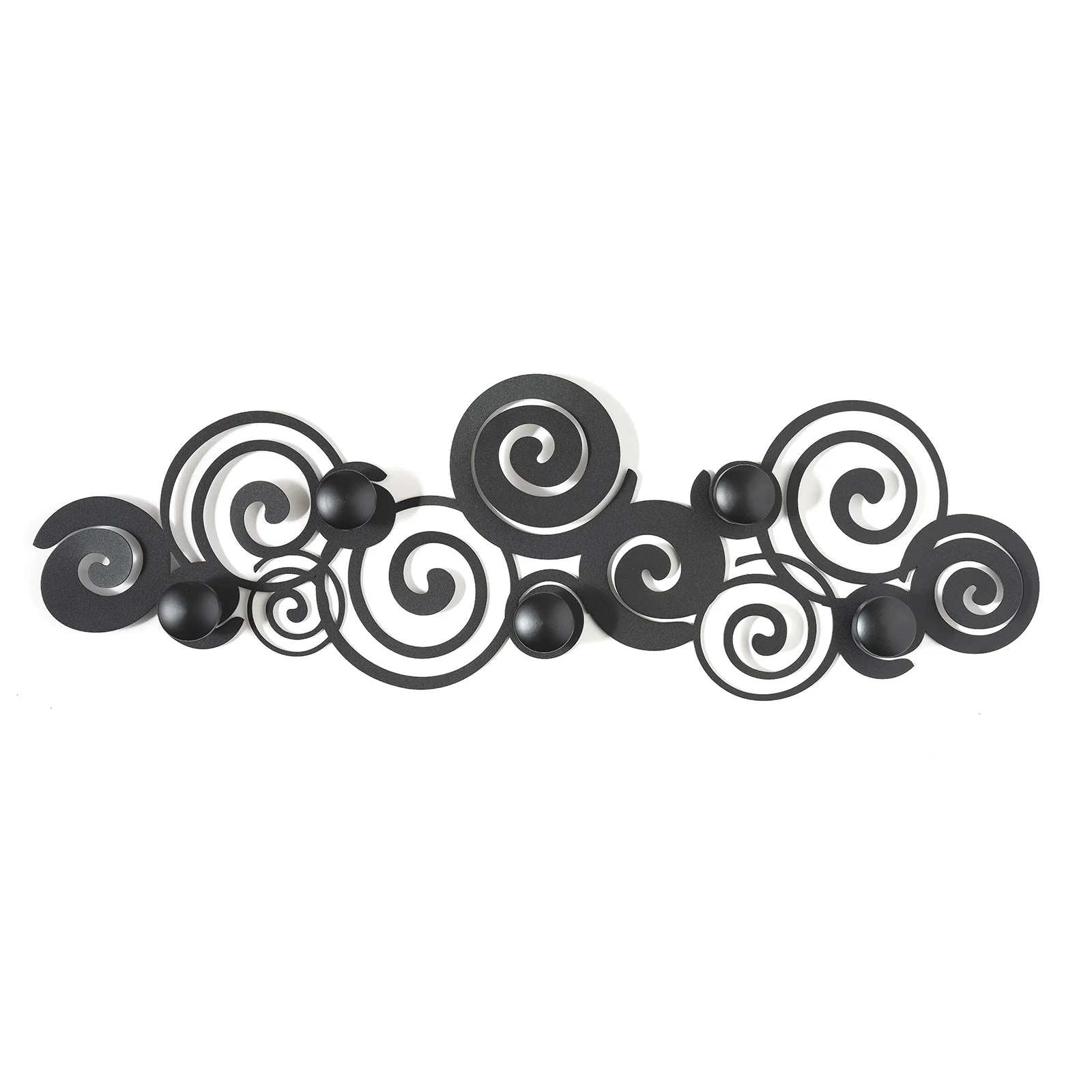 ARTI & MESTIERI Appendiabiti in Ferro Orfeo Nero 75x25cm