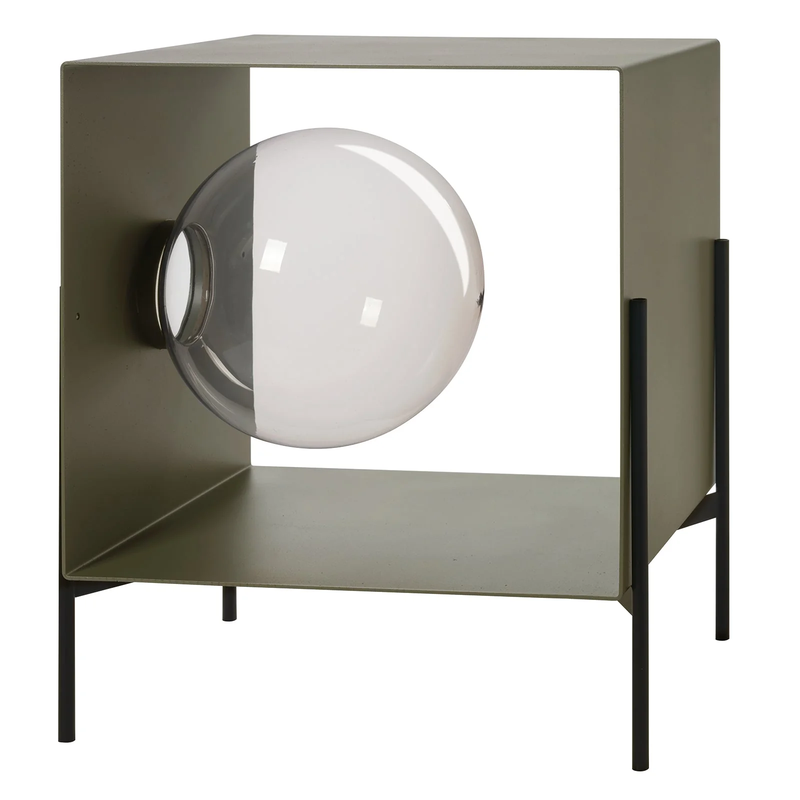 ARTI & MESTIERI Mobile da Soggiorno di Design Globe Piccolo Giada Base Nera