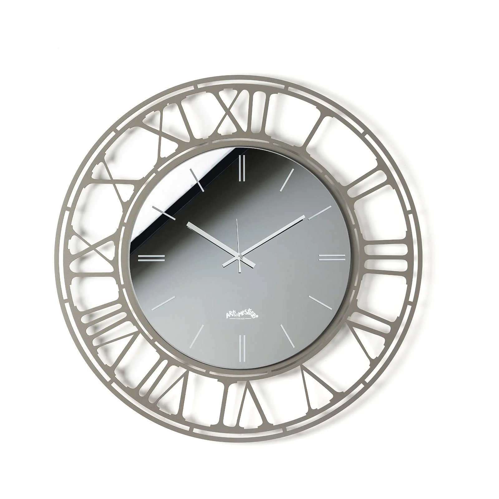 ARTI & MESTIERI Orologio da Parete Axis 70 70cm Fango | Crystal Luxe Fumé
