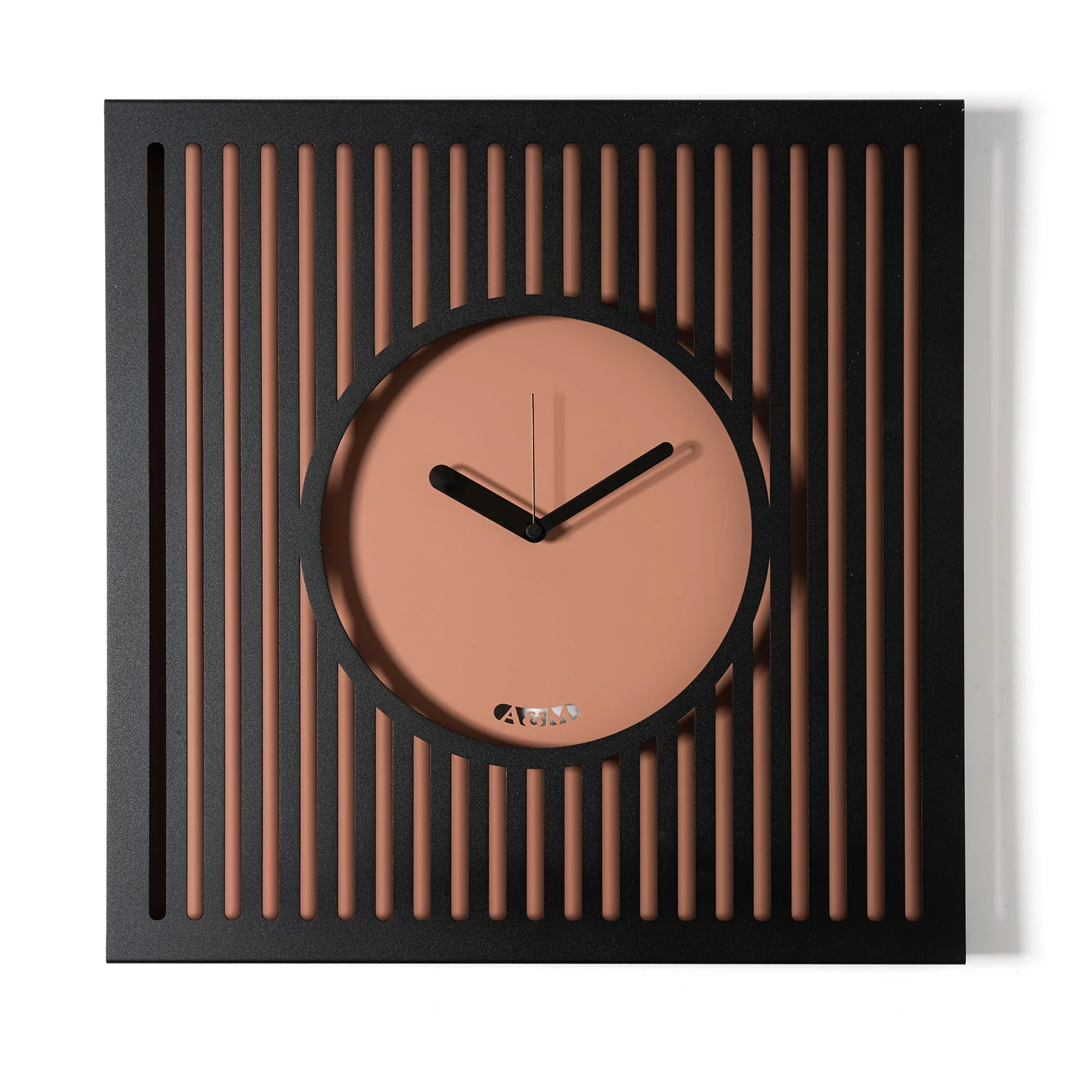 ARTI & MESTIERI Orologio da Parete Elegante Tiffany Grande Nero Mocha Mousse 50x50cm