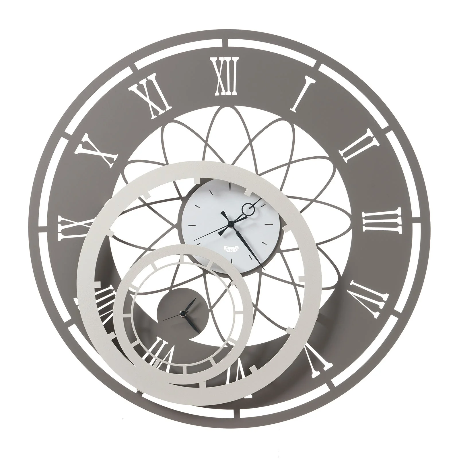 ARTI & MESTIERI Orologio da Parete Particolare Butterfly Flowers Piccolo Fango, Avorio E Bianco Marmo