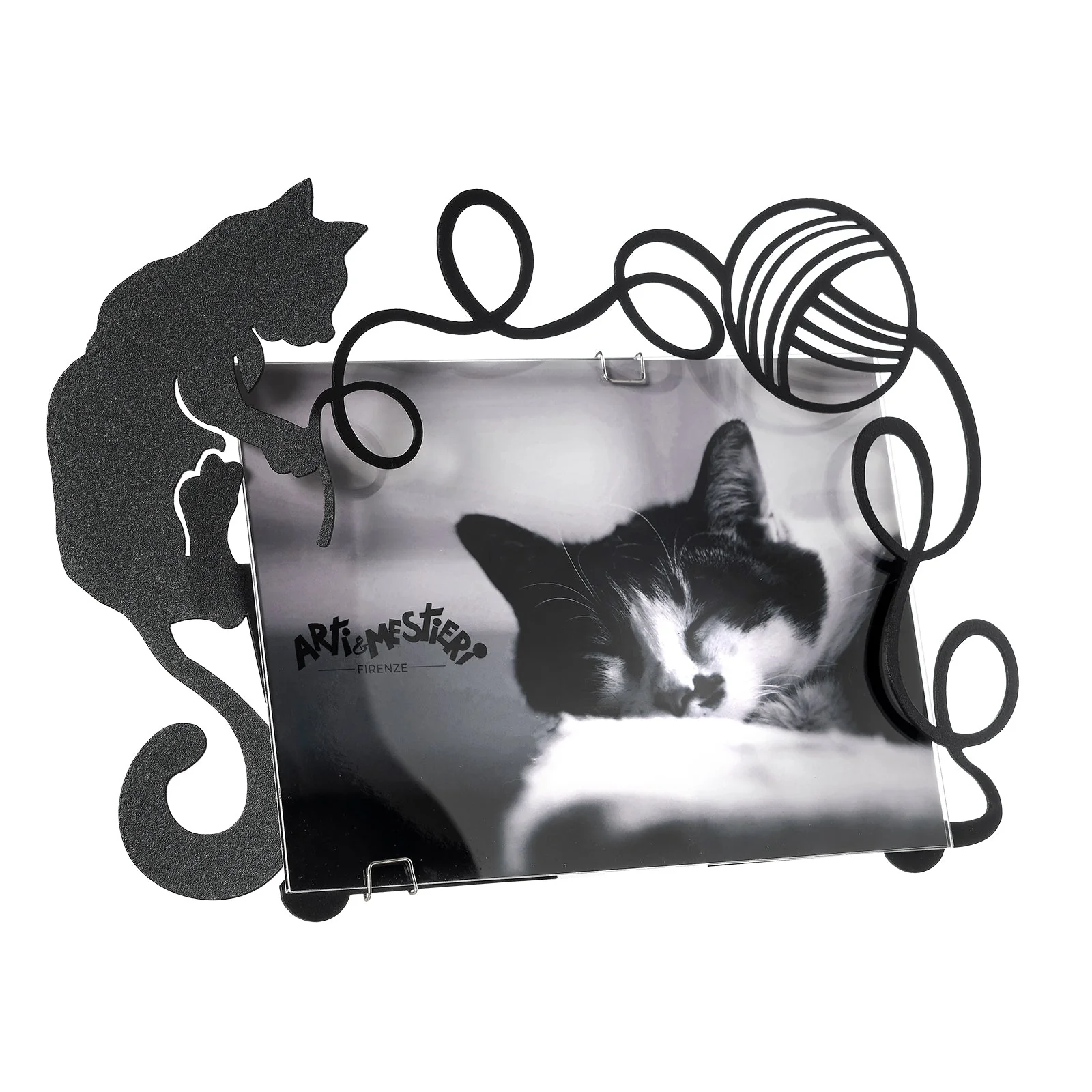 ARTI & MESTIERI Portafoto di Design "Gatto Gomitolo" 20x29cm