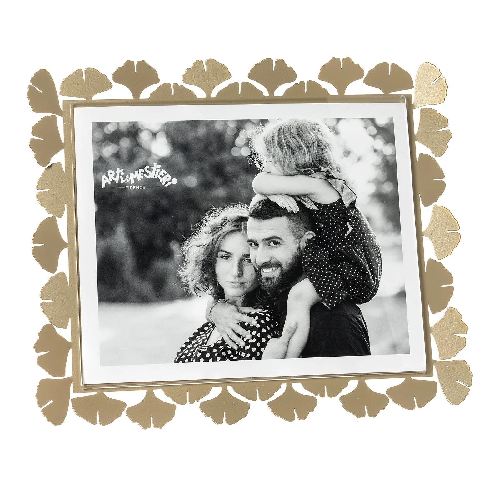 ARTI & MESTIERI Portafoto Ginkgo Maxi Orizzontale Formato 20x25cm Miele