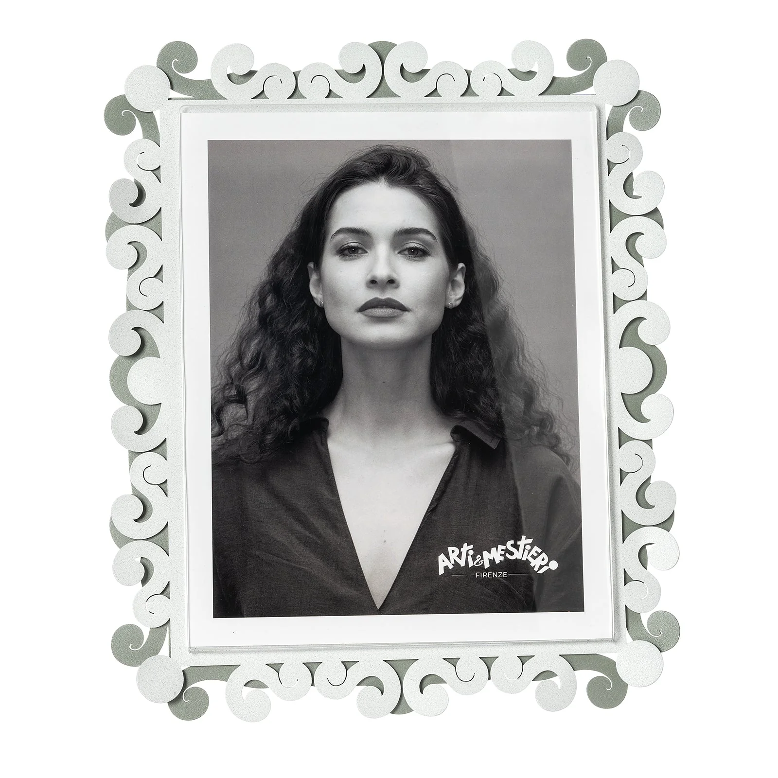 ARTI & MESTIERI Portafoto Koko Maxi Formato 20x25cm Giada | Bianco Marmo