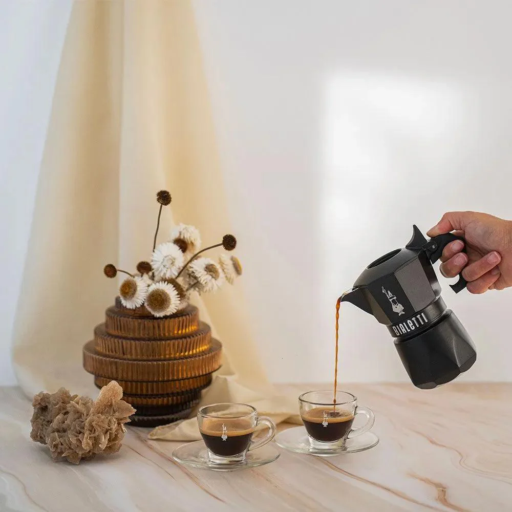 BIALETTI Caffettiera Moka Brikka Exclusive Black 2 Tazze Alluminio Nero - Image 3
