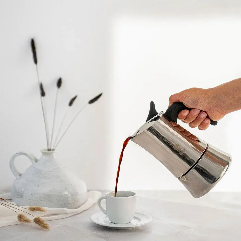 BIALETTI Moon Exclusive Caffettiera Moka 6 Tazze Acciaio Inox - Image 3