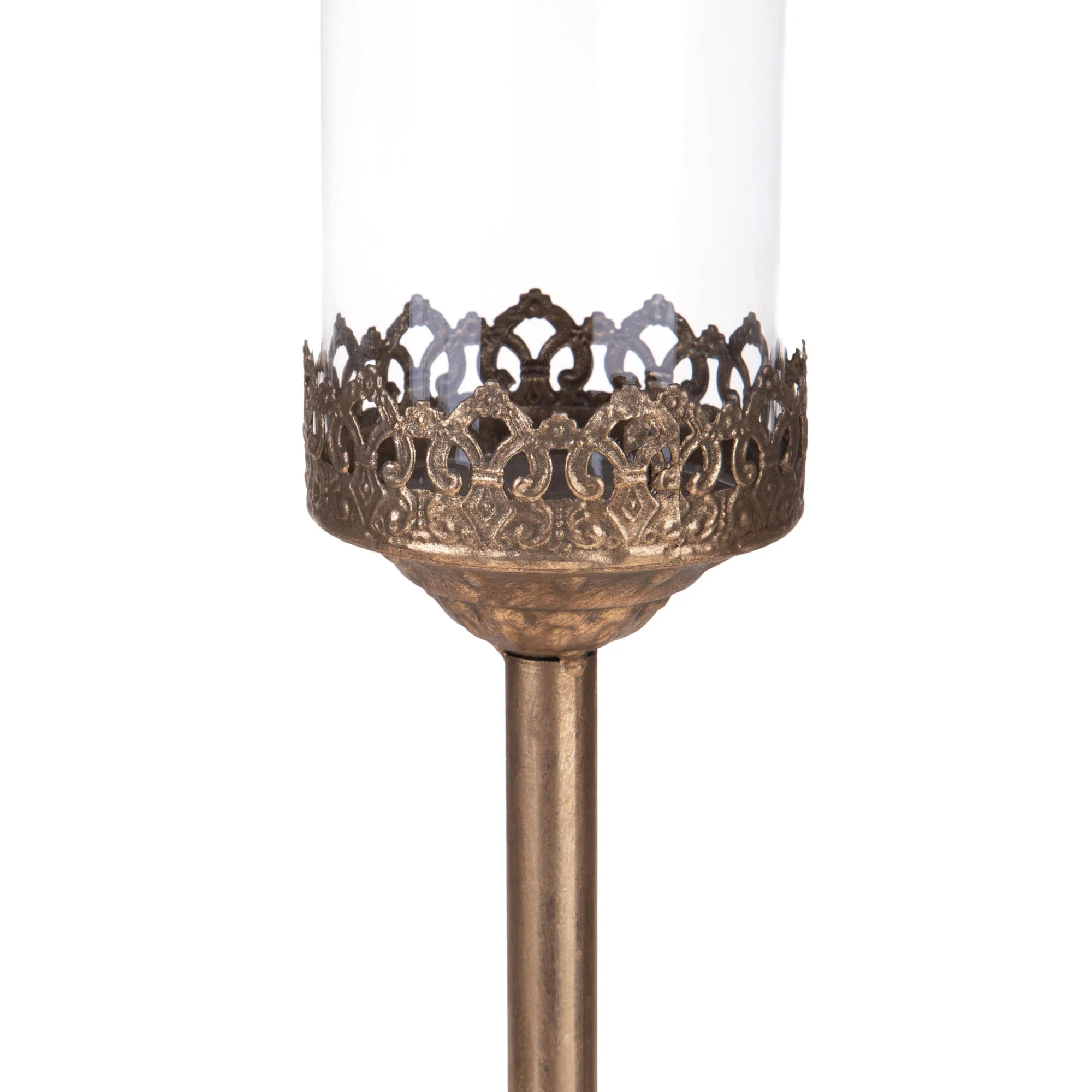 BIANCHI DINO Candeliere Candelabro Singolo Liberty 55cm Champagne Metallo - Image 2