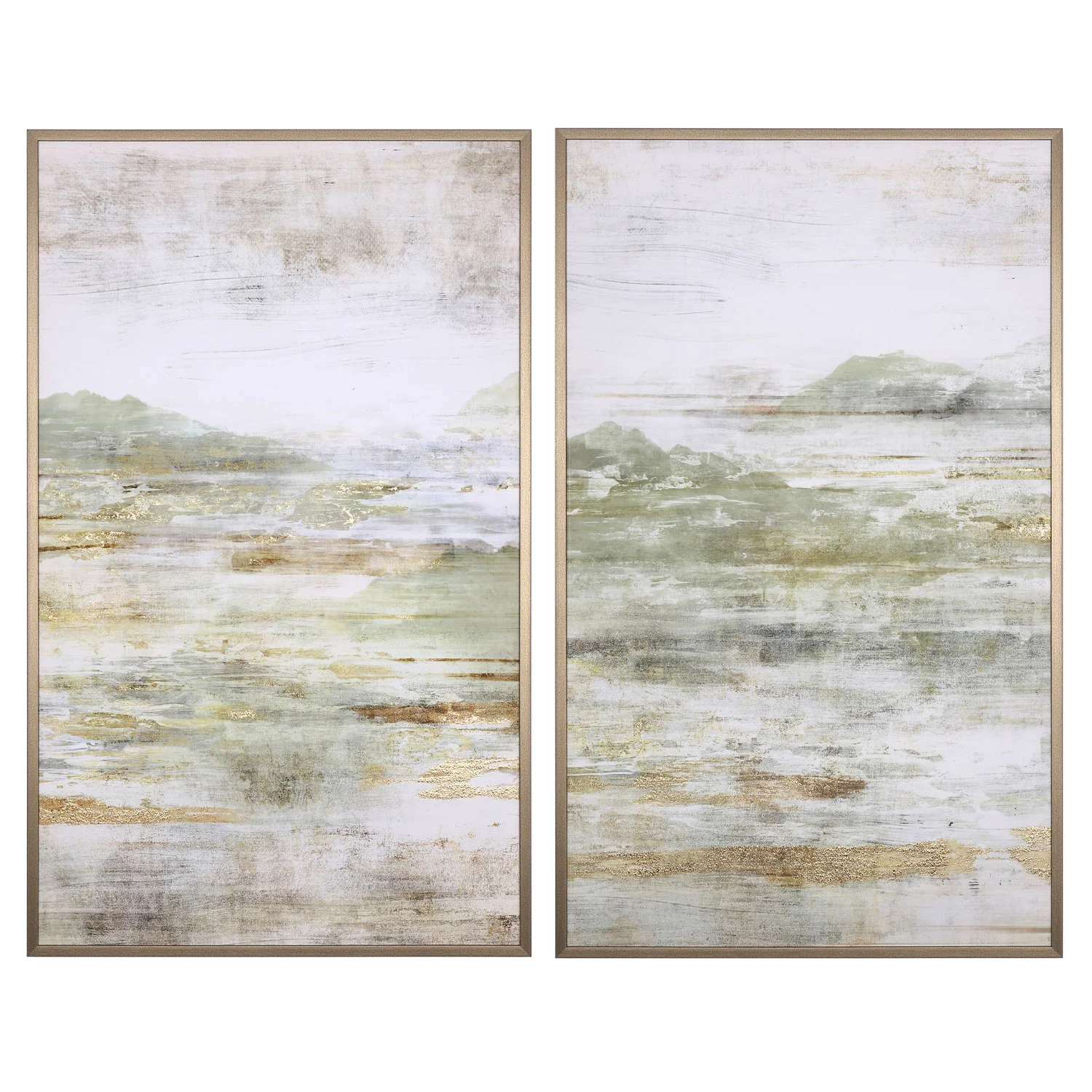 BIZZOTTO Set 2 Quadri Gallery Stampa su Tela Dipinti a Mano su Tela 110x90cm