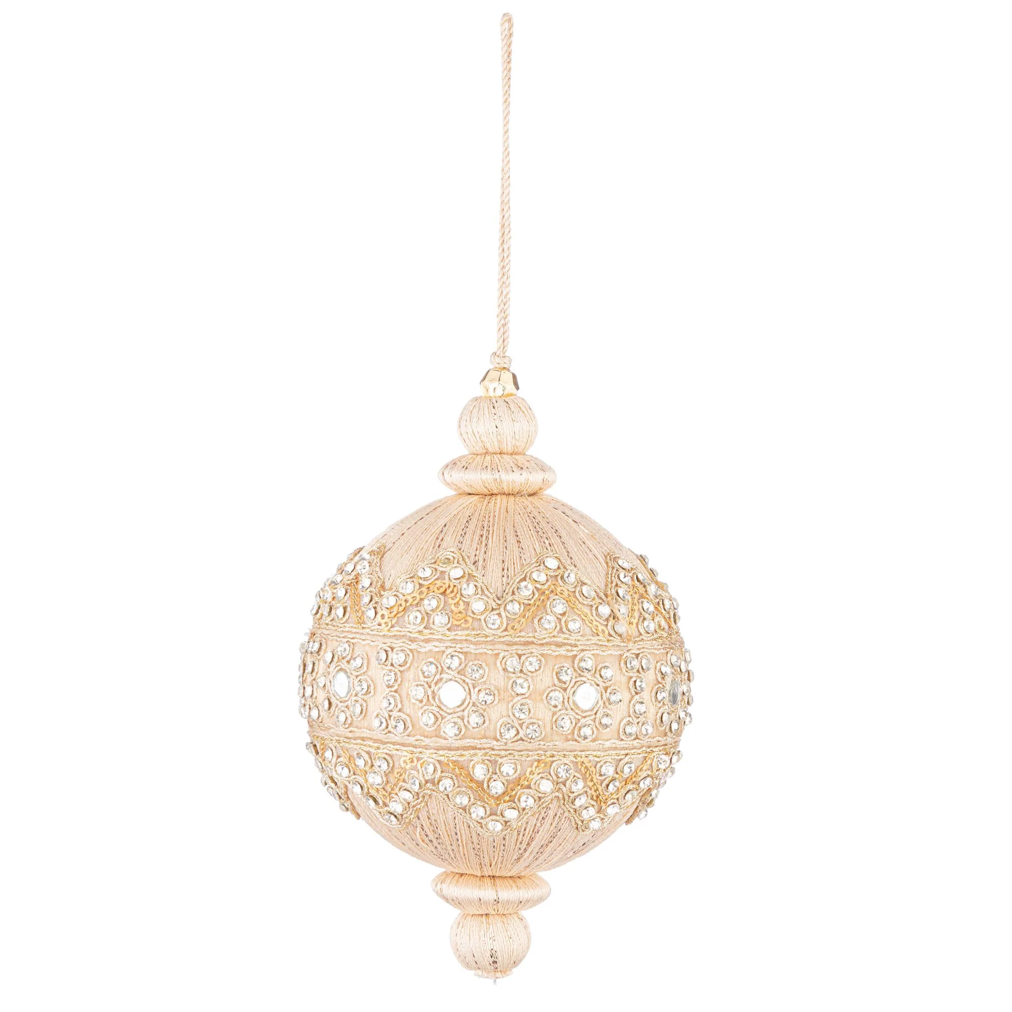 BIZZOTTO Sfera Pallina di Natale Adorn Beige 10cm