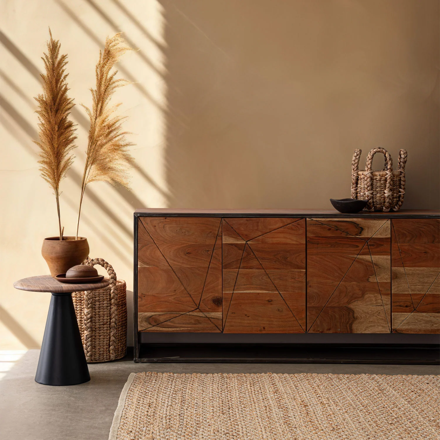 BIZZOTTO Tavolino da Caffè Soggiorno Salotto Azara 46x45cm Legno di Acacia - Image 4