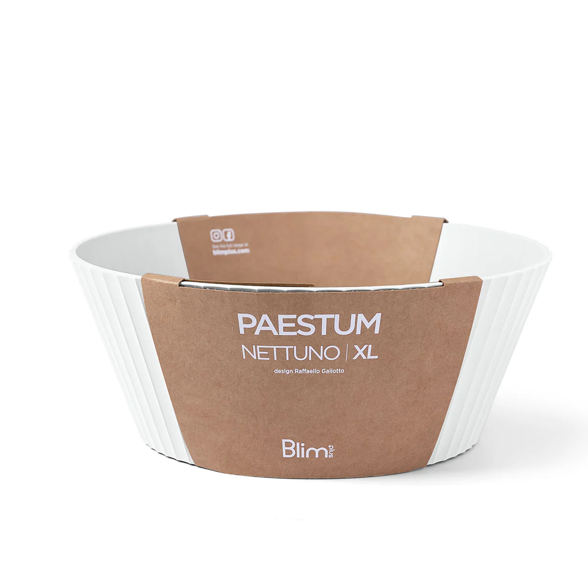 BLIM PLUS Ciotola Coppa Insalatiera Nettuno XL 30cm Arctic White Bianco Made in Italy 100% Riciclabile - Image 2
