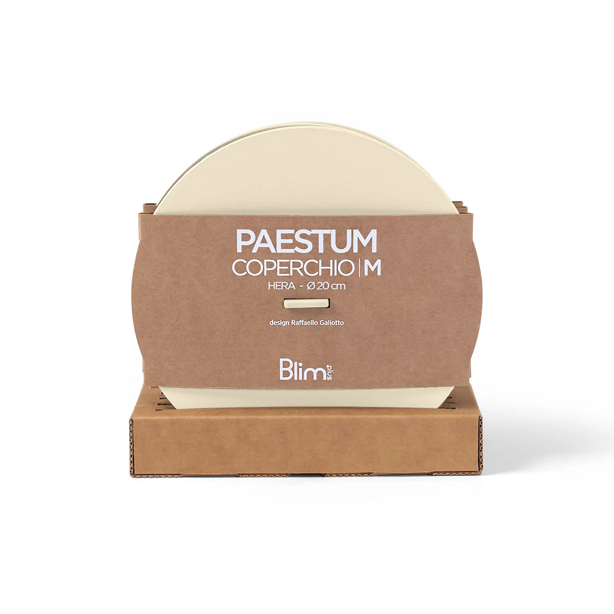 BLIM PLUS Coperchio per Ciotola Paestum M 20cm Brown Sugar Sabbia Made in Italy 100% Riciclabile - Image 2