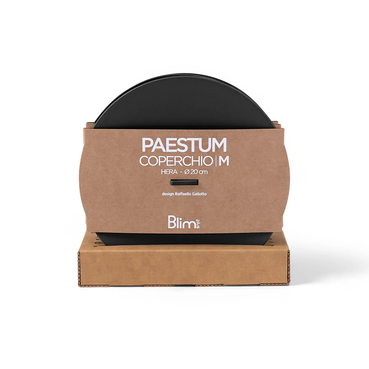 BLIM PLUS Coperchio per Ciotola Paestum M 20cm Carbon Black Nero Made in Italy 100% Riciclabile - Image 2