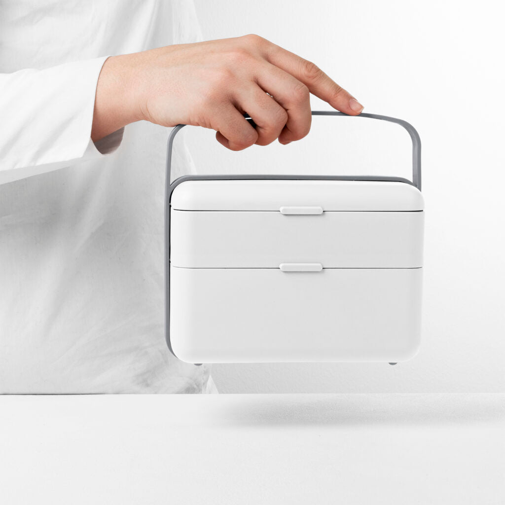 BLIM PLUS Lunchbox Porta Pranzo Bauletto M 18x17,5cm Arctic White Bianco Made in Italy 100% Riciclabile - Image 3
