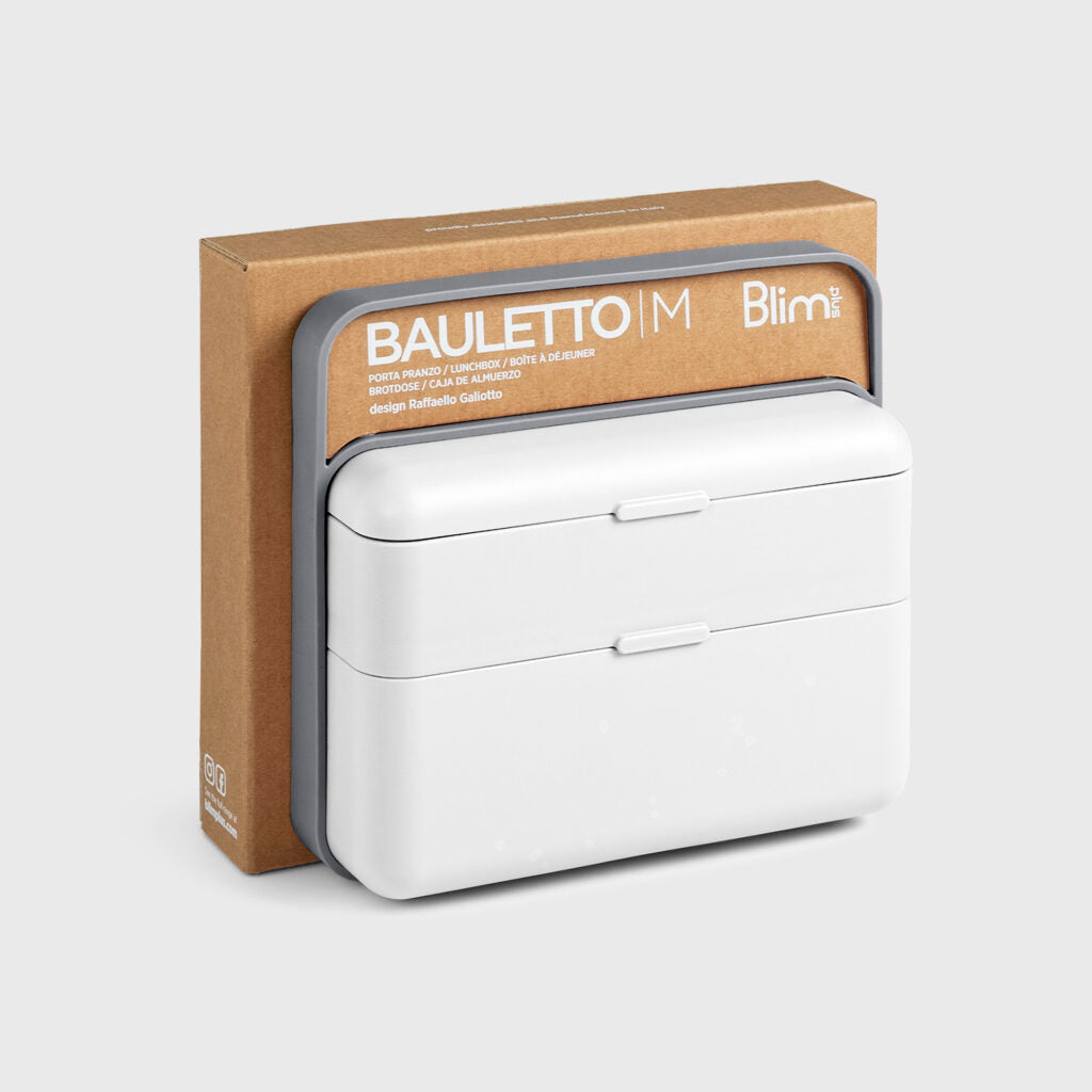BLIM PLUS Lunchbox Porta Pranzo Bauletto M 18x17,5cm Arctic White Bianco Made in Italy 100% Riciclabile - Image 4