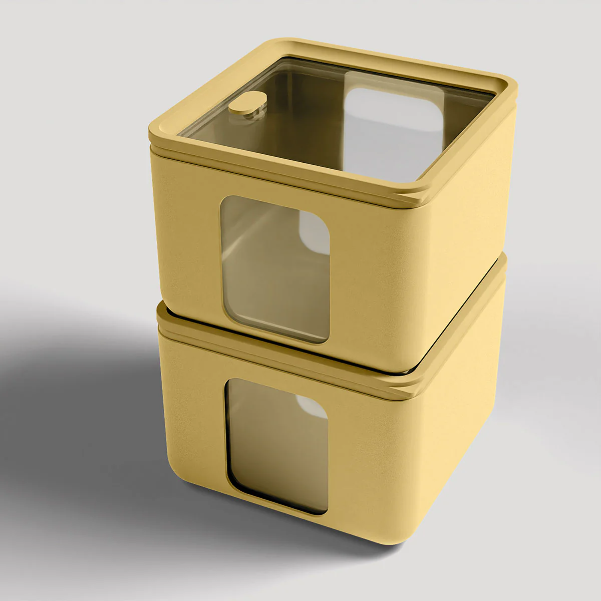 BLIM PLUS Peek Box Contenitore Quadro 2 Pezzi 10x13cm Citrus Giallo Made in Italy 100% Riciclabile - Image 3