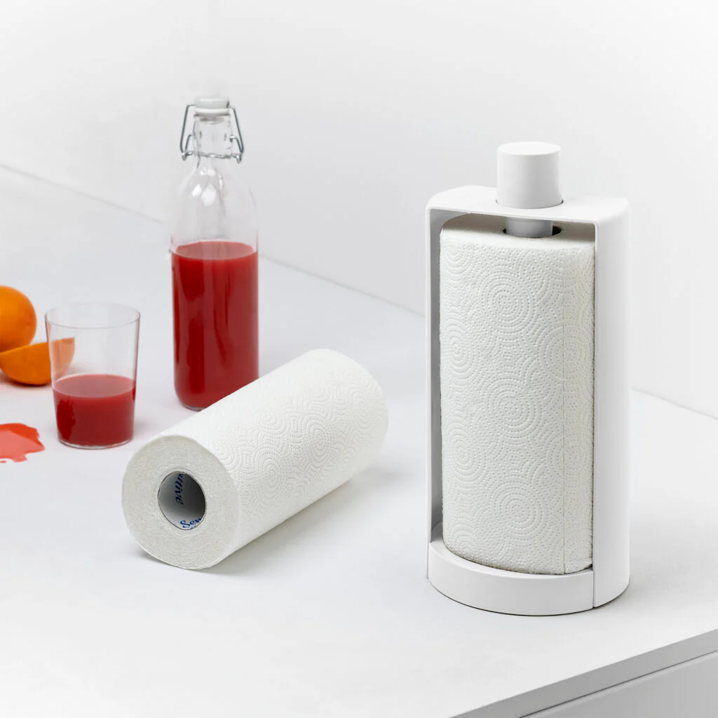 BLIM PLUS Portarotolo Stop 35cm Arctic White Bianco Made in Italy 100% Riciclabile - Image 2