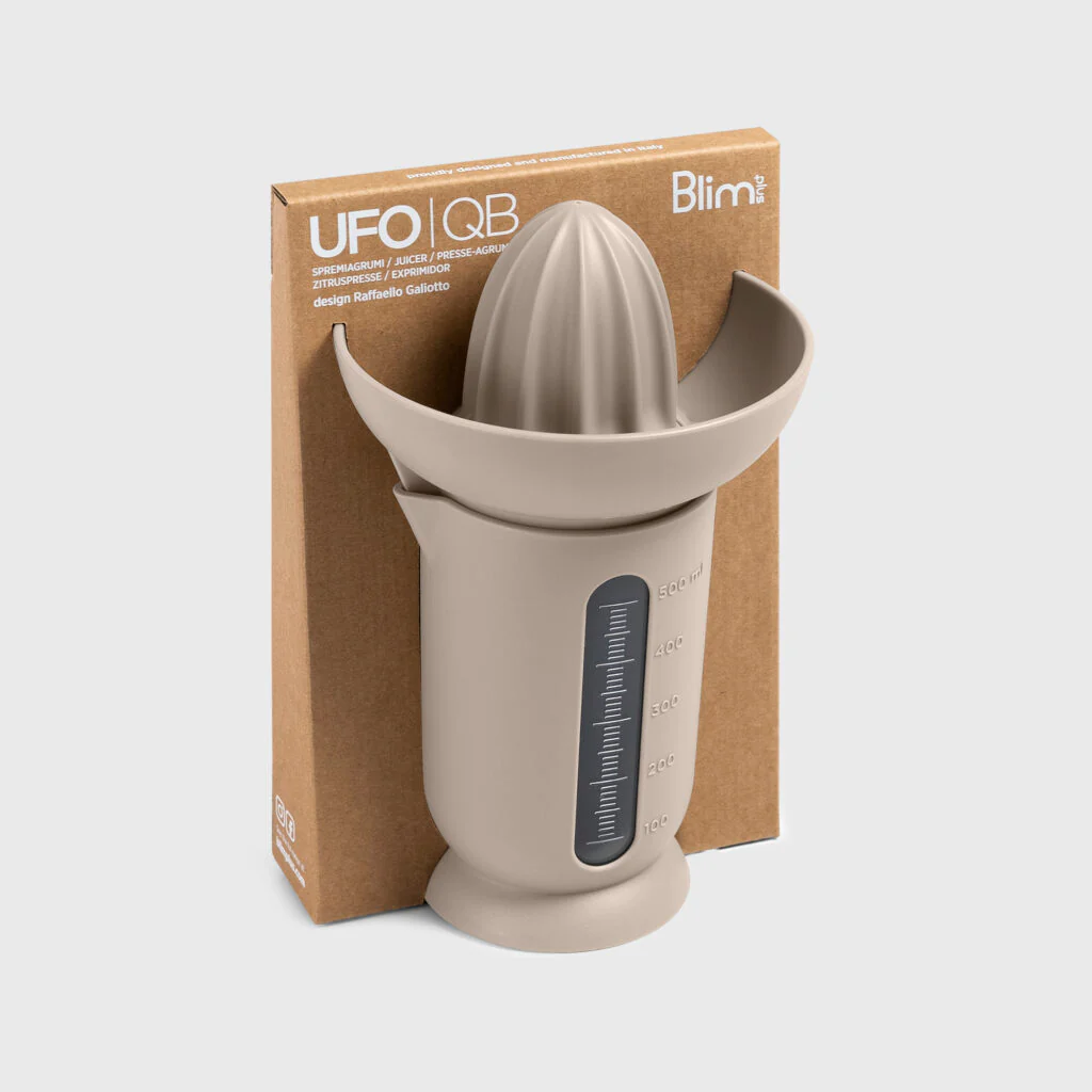BLIM PLUS Spremiagrumi con Caraffa Ufo 500ml Moka Grey Grigio Made in Italy 100% Riciclabile - Image 6