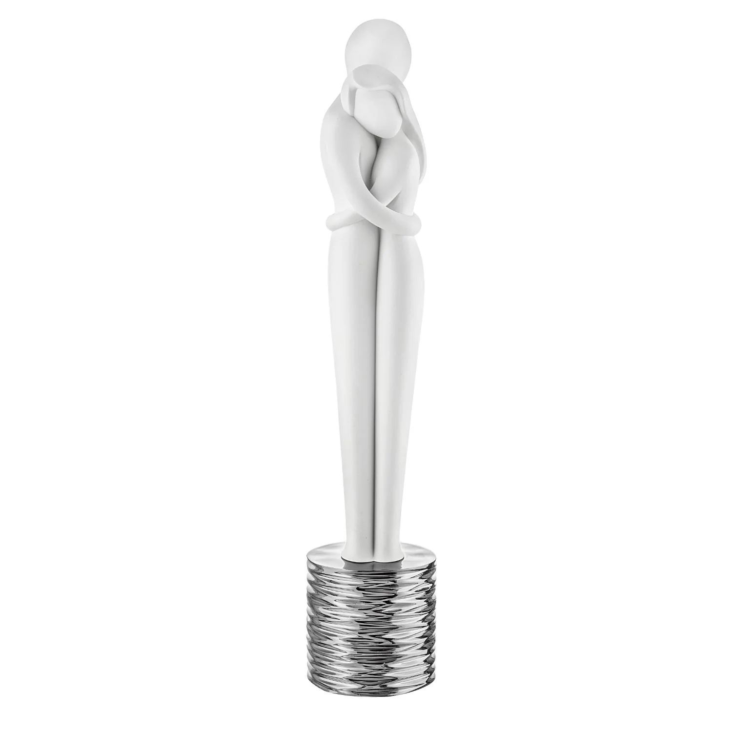 BONGELLI PREZIOSI Figura Coppia Stilizzata Alta 20cm Argento