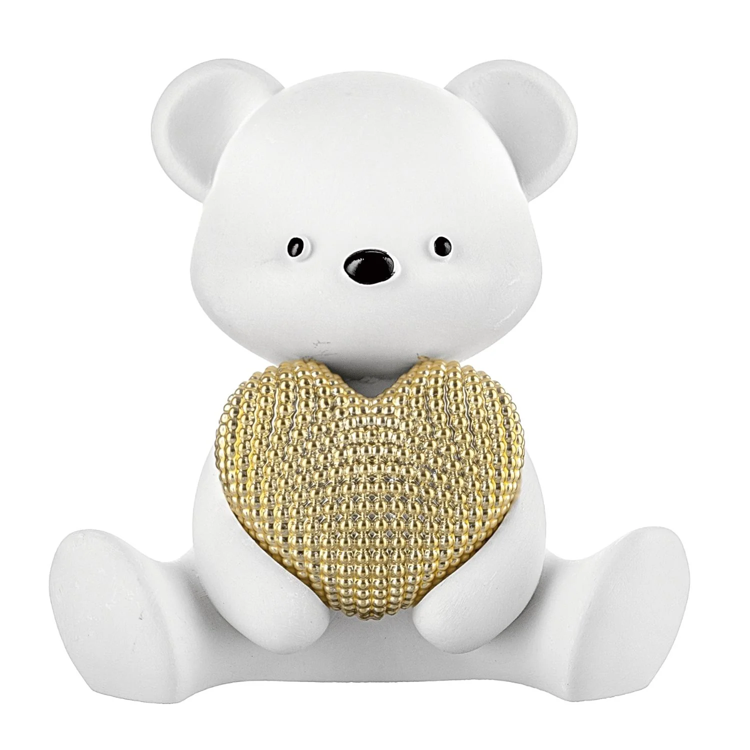 BONGELLI PREZIOSI Figura Orsetto 10cm Bianco Oro