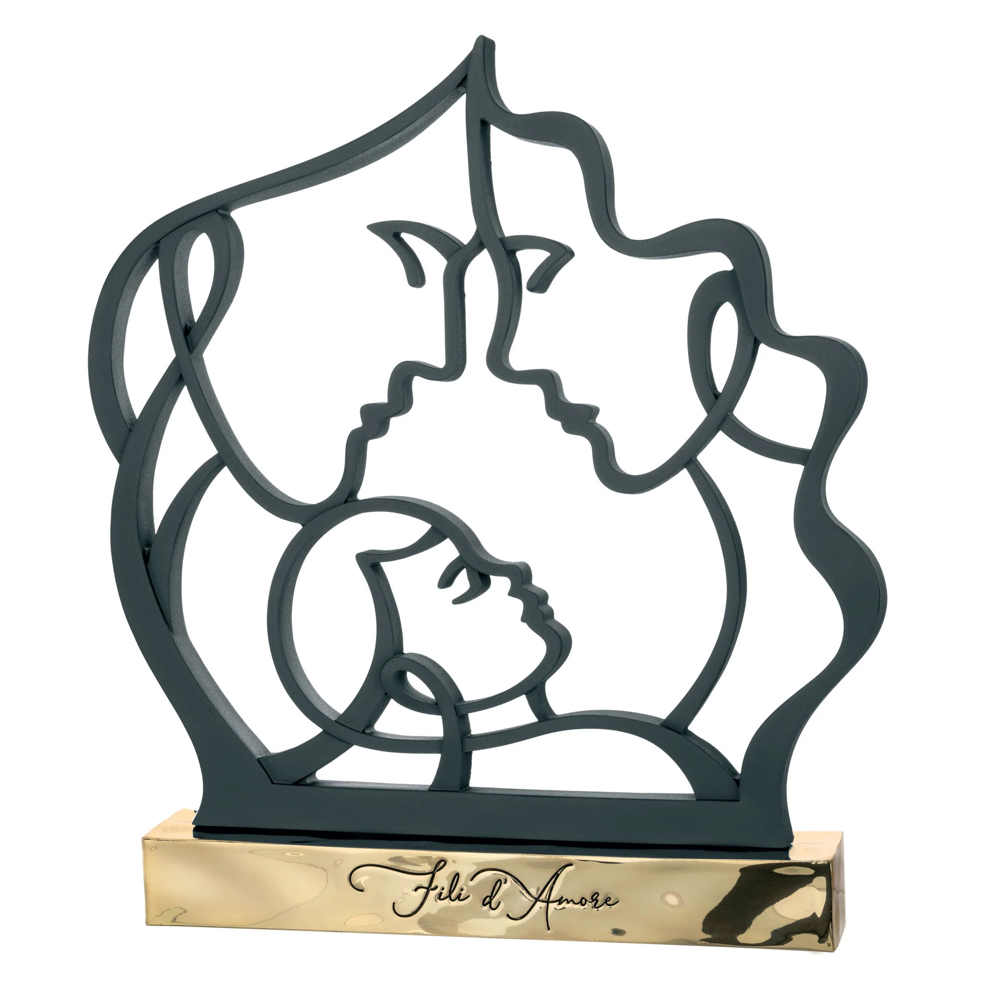 BONGELLI PREZIOSI Natività Famiglia Fili d'Amore 28x30cm Nero Base Oro - Image 2