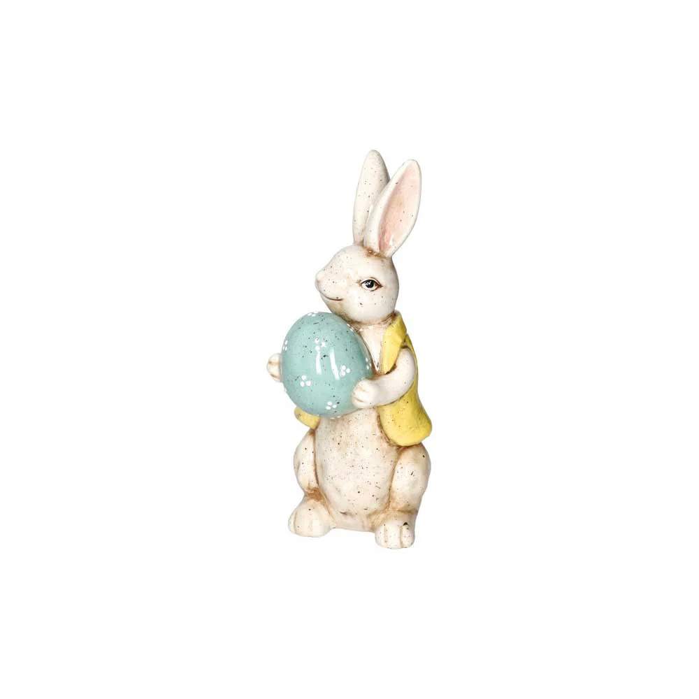 BRANDANI Happy Bunny Con Ovetto Tiffany Stoneware 10x25,5cm