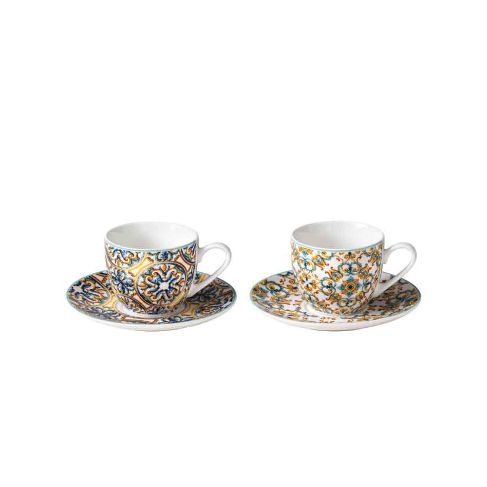 BRANDANI Medicea Tazze Tazzine Caffè Set 2 Pezzi Porcellana 53426 - Image 5