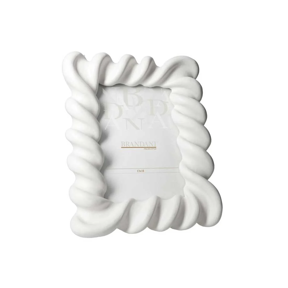BRANDANI Portafoto Candy Bianco Interno 13x18cm Poliresina