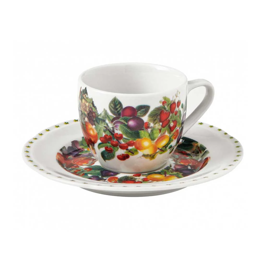 BRANDANI Set Tazze Caffè 4 Pezzi Le Primizie 90ml Porcellana - Image 2