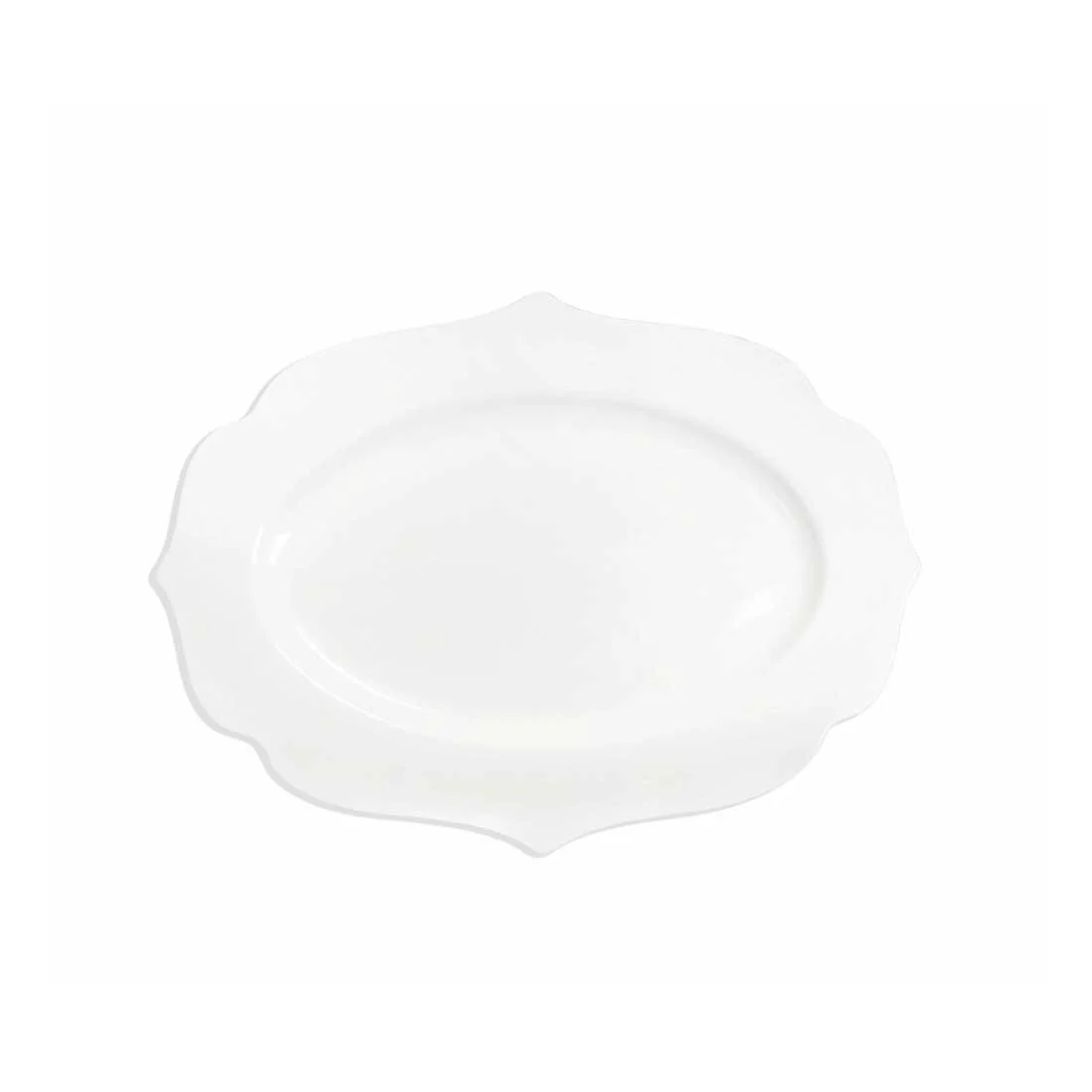BRANDANI Vassoio Ovale Queen 35x25cm Bianco in Porcellana