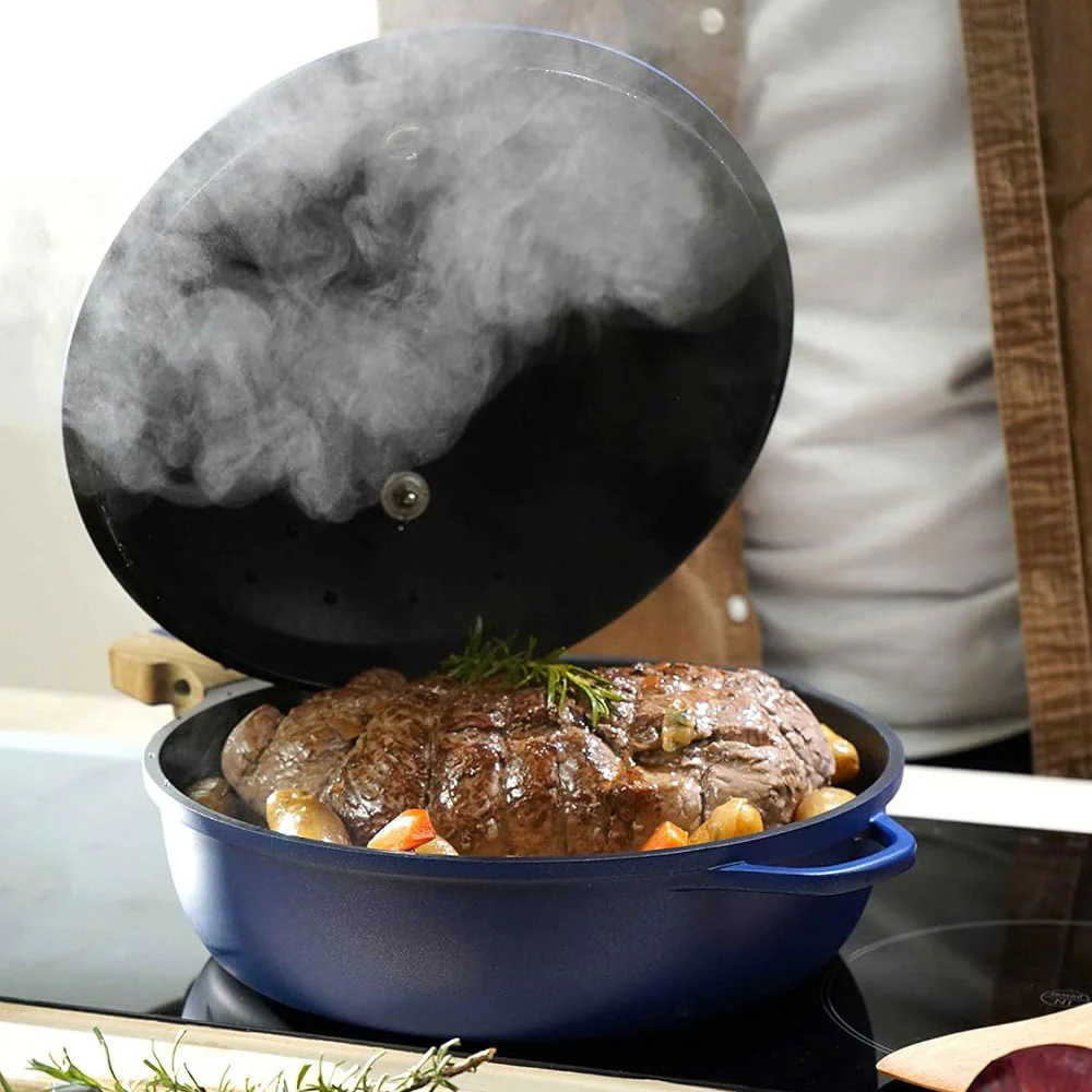 COOKUT La Favolosa Padella Casseruola Tegame 2 Manici 8 in 1 24cm Metallo Zaffiro - Image 5