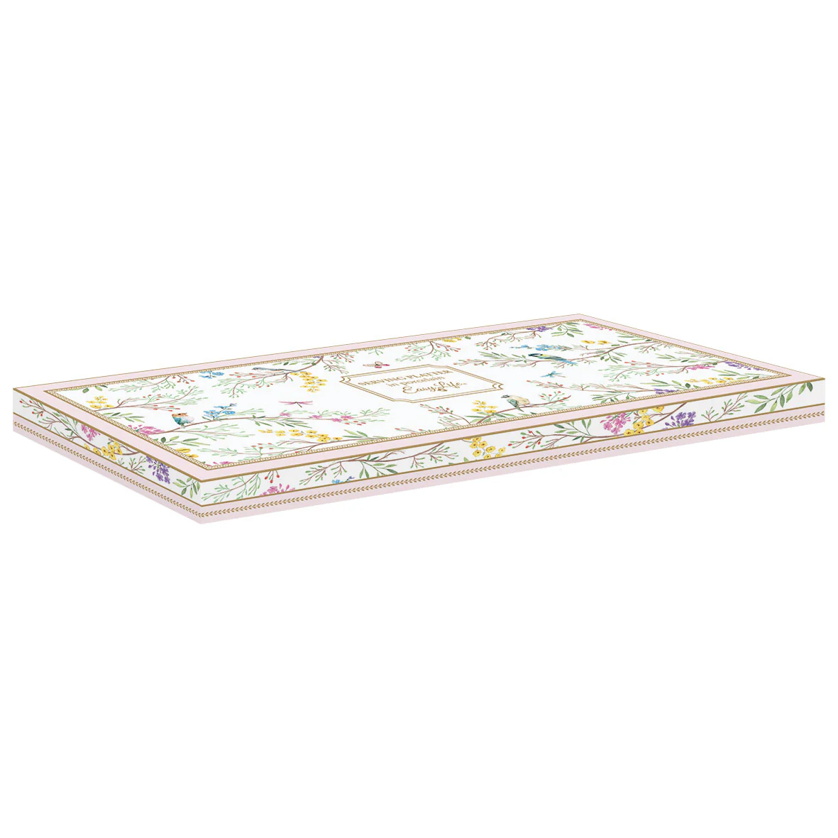 EASY LIFE Birds Melody Vassoio con Manici 35x15cm Porcellana - Image 2
