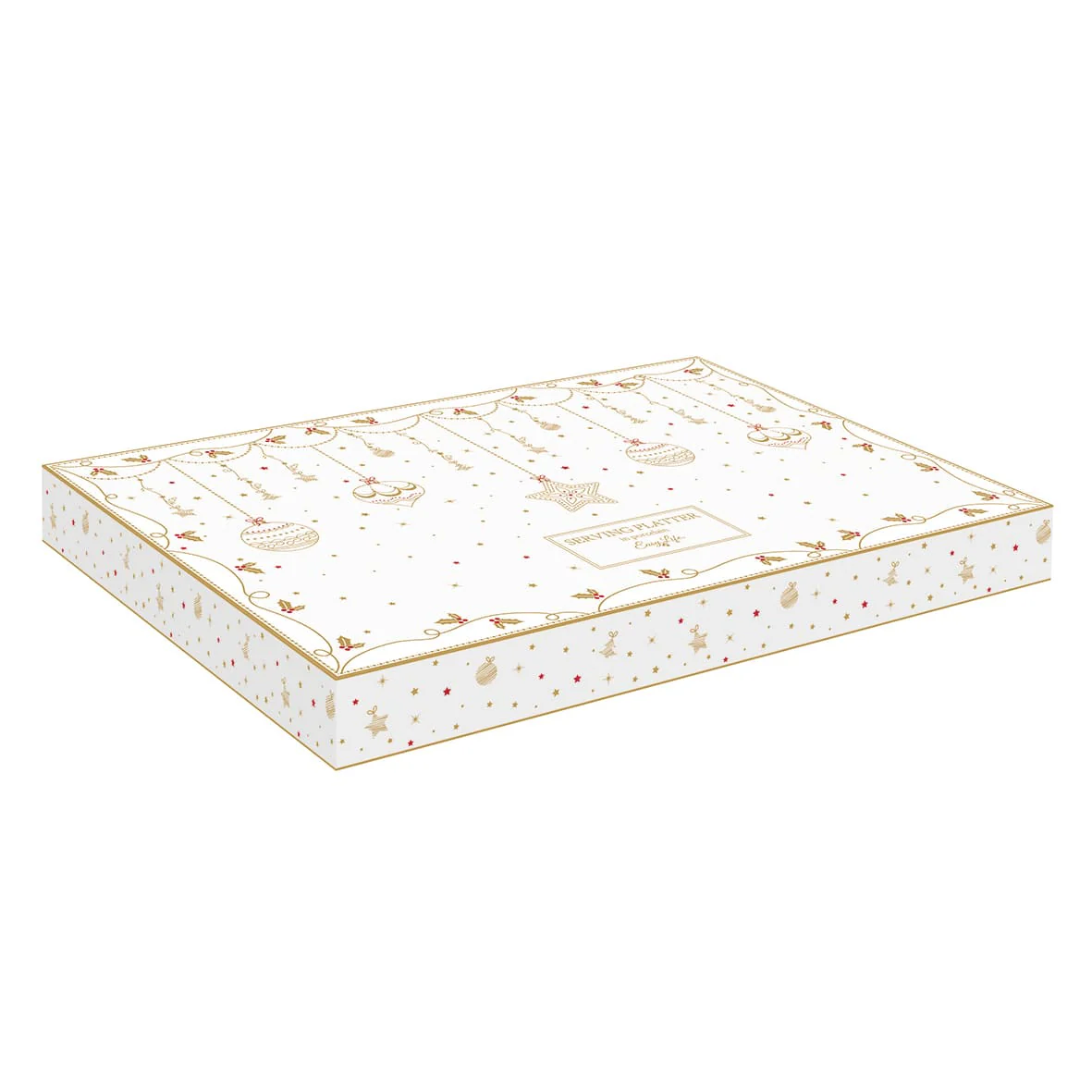 EASY LIFE Christmas Lights Piatto da Portata 35x23cm Porcellana Tavola di Natale - Image 2