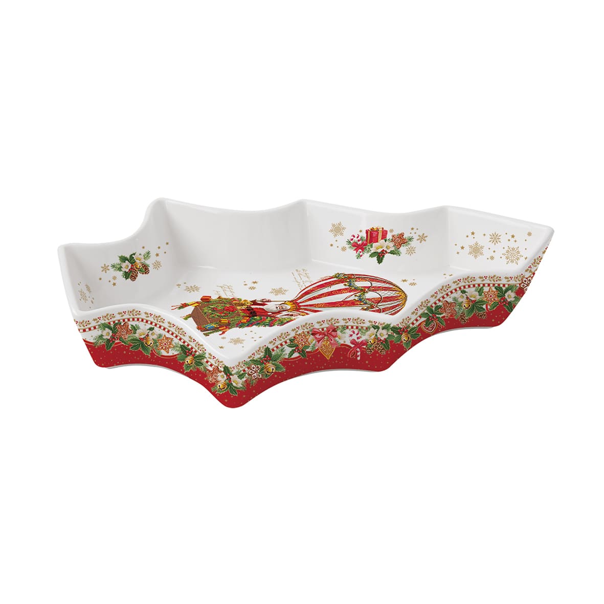 EASY LIFE Christmas Memories Piatto Forma Abete di Natale 28,5x21,5cm Porcellana Tavola di Natale - Image 2