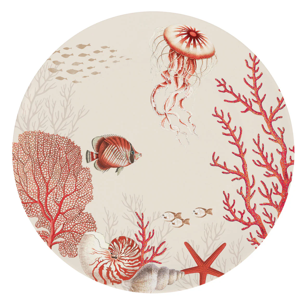 EASY LIFE Coral Reef Servizio Tavola Piatti Set 18 Pezzi Porcellana - Image 3
