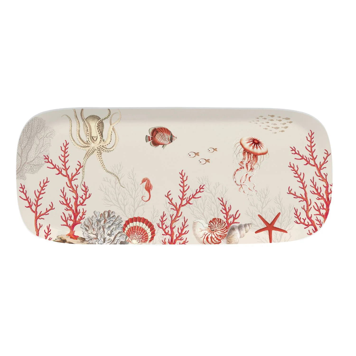 EASY LIFE Coral Reef Vassoio Ovale 40x17,5cm Porcellana