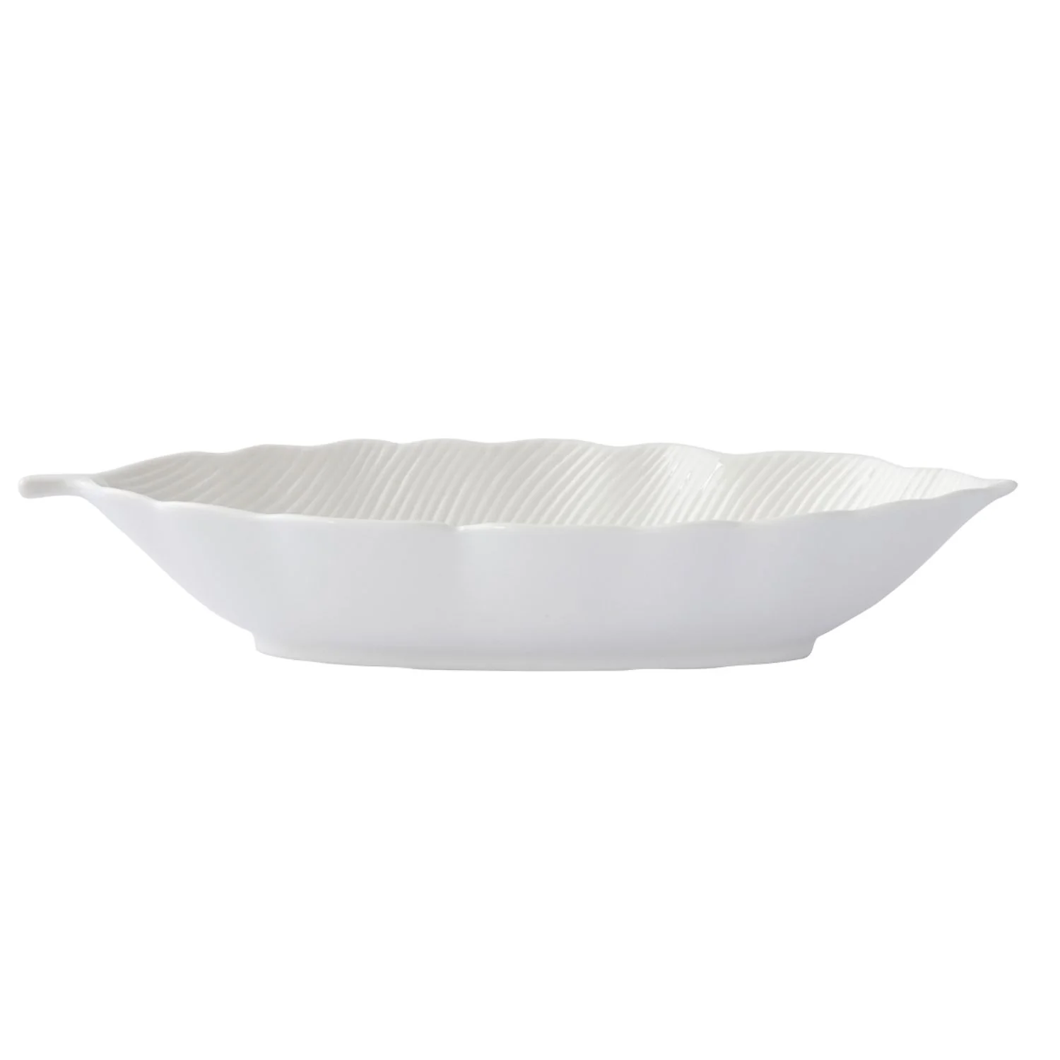 EASY LIFE Leaves Ciotola Coppa Foglia 47x19cm Porcellana Bianco