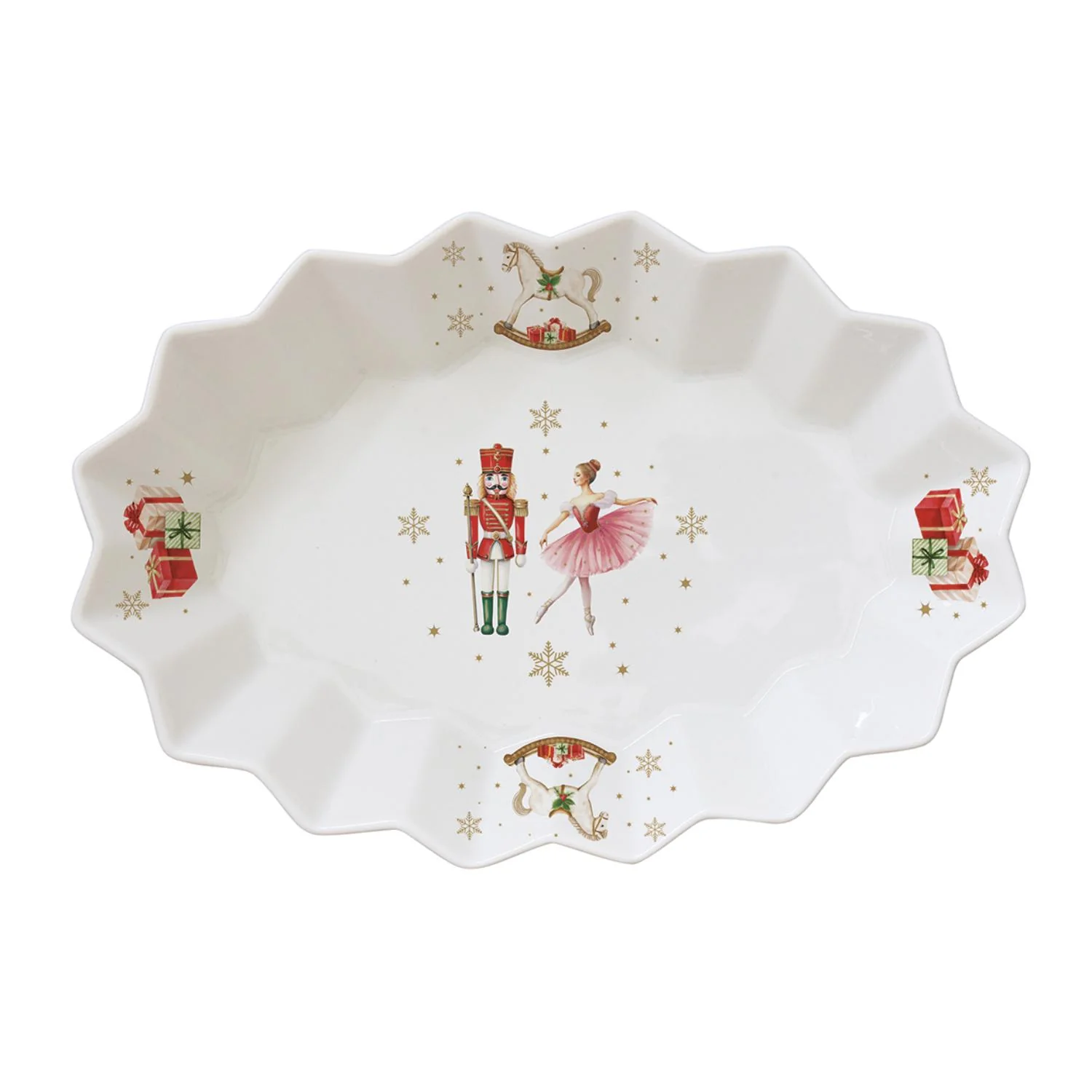 EASY LIFE Magie de Noel Ciotola Ovale Natalizia 25x17cm Porcellana - Image 2