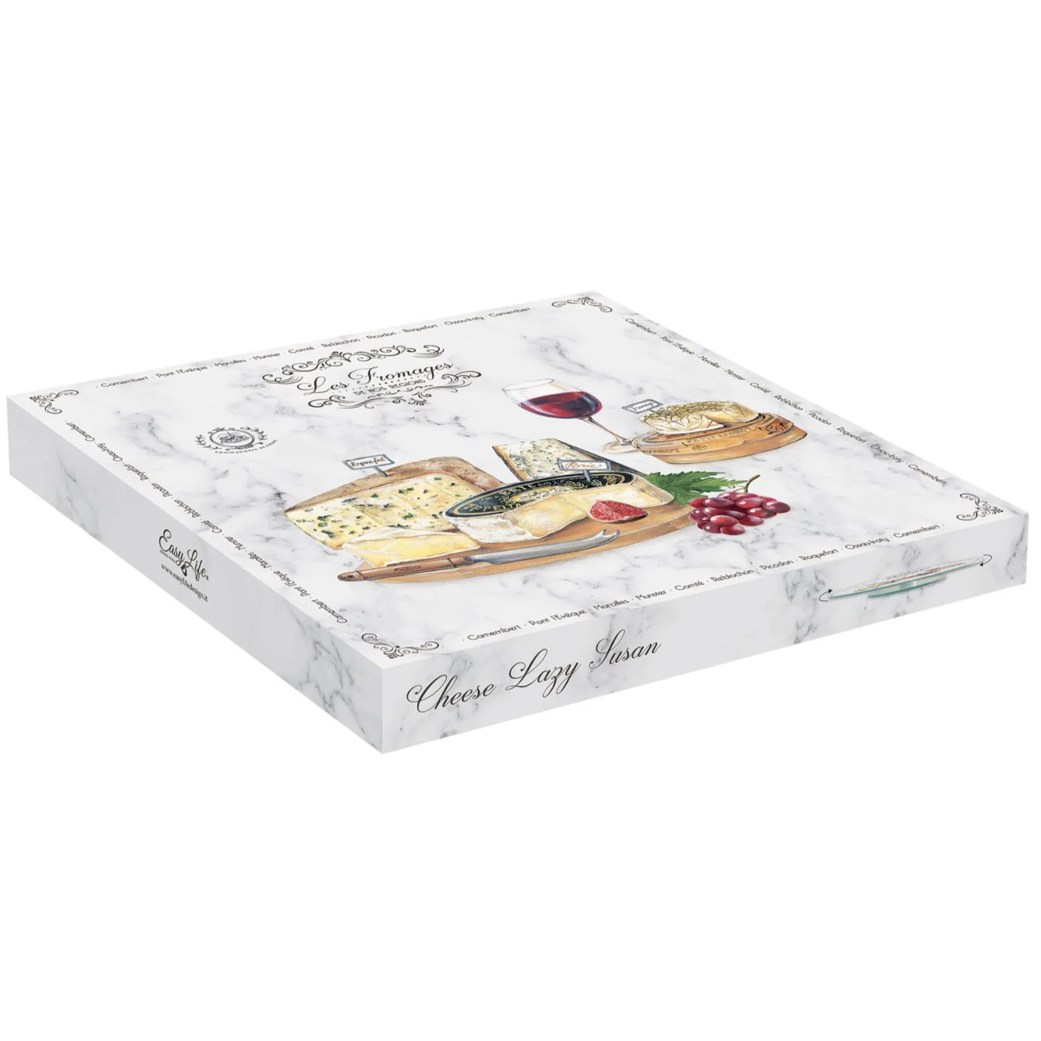 EASY LIFE Piatto Girevole Servi Formaggio per Aperitivo 32cm Porcellana - Image 3