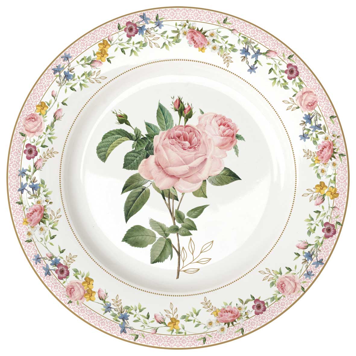 EASY LIFE Servizio Tavola Piatti Set 18 Pezzi in Porcellana Chant Des Roses - Image 4