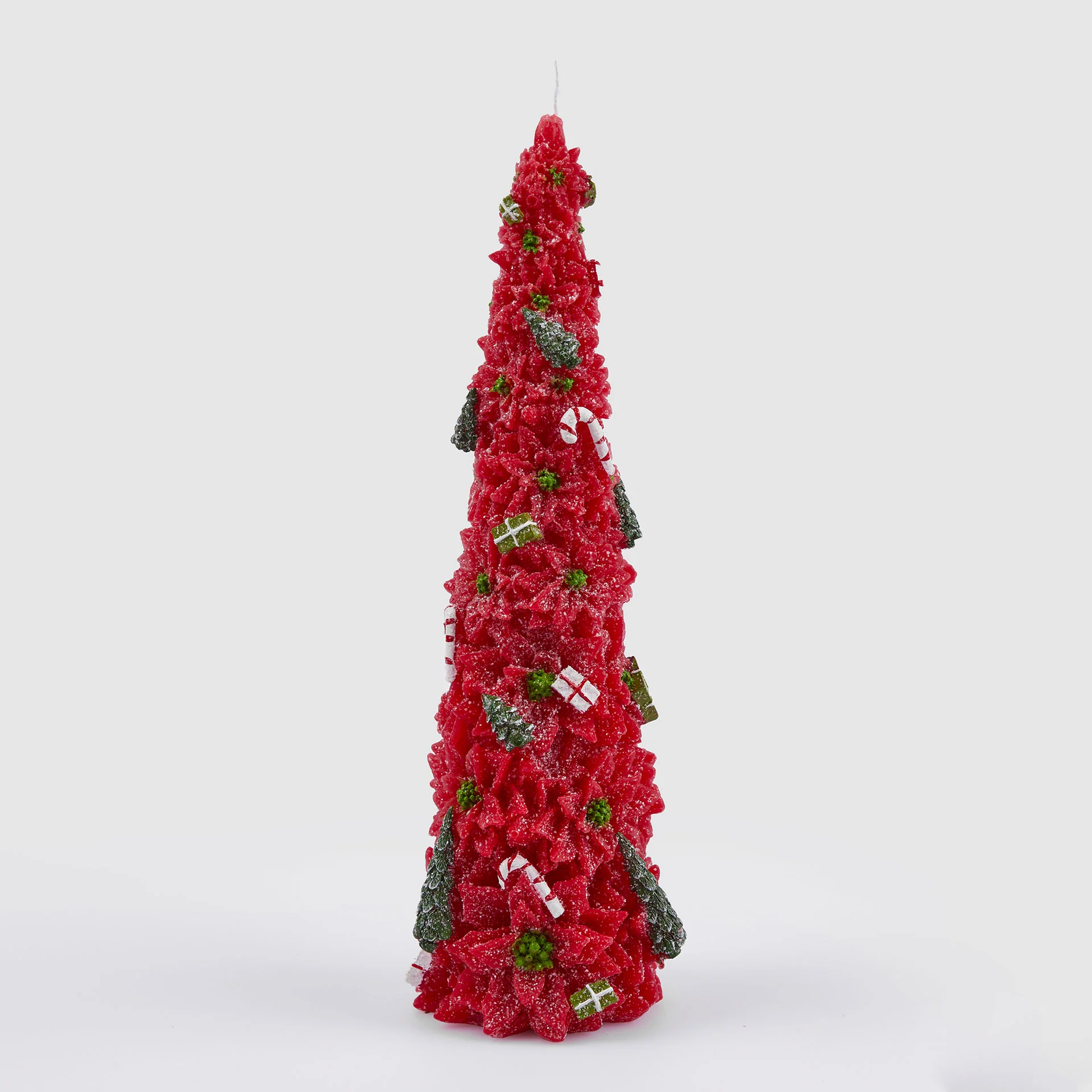 EDG Enzo De Gasperi Candela Cono Rosso Stella di Natale 33x10,5cm Decorazione Natalizia - Image 2