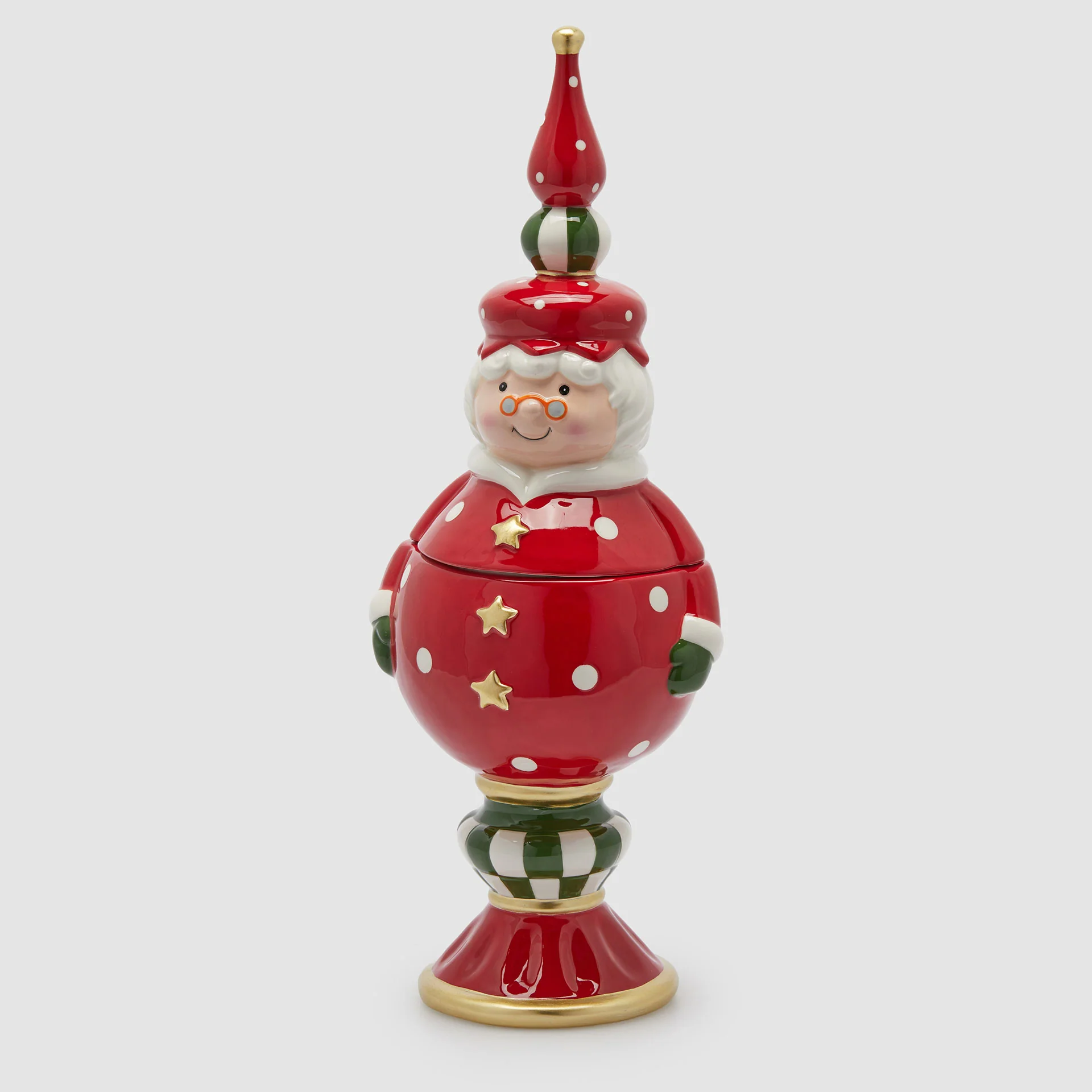 EDG Enzo De Gasperi Contenitore Scatola Mamma Natale 47x16cm Ceramica