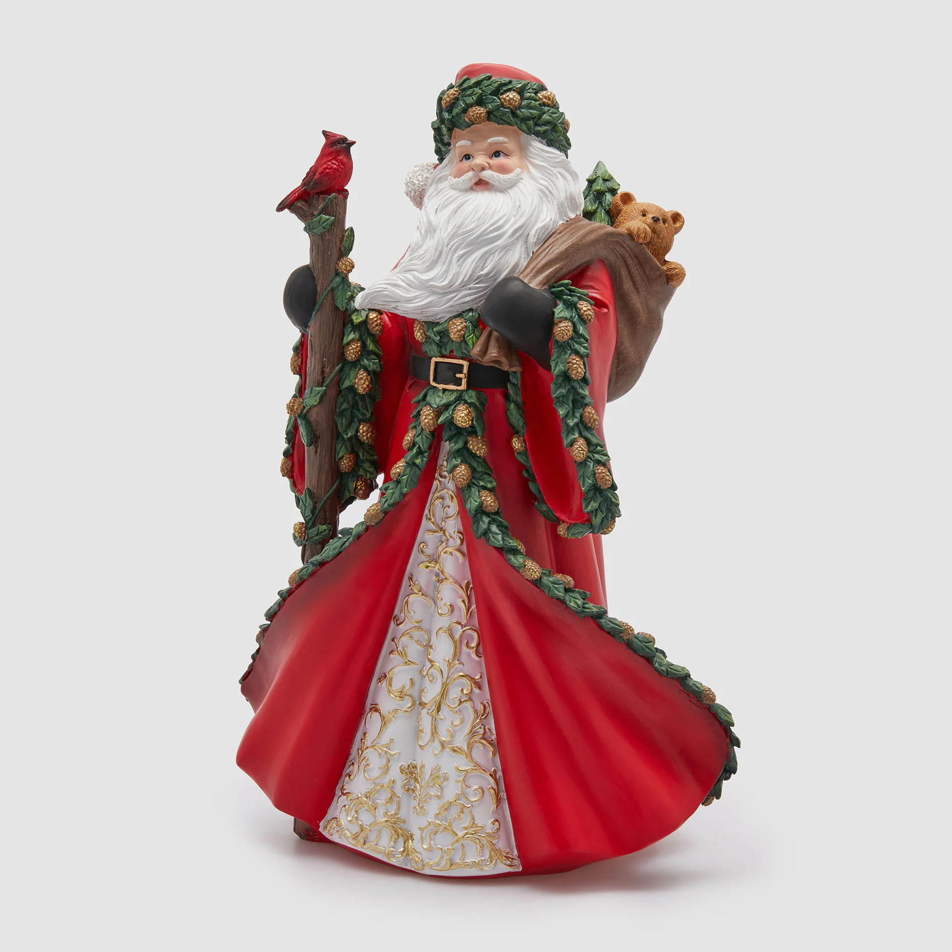 EDG Enzo De Gasperi Decorazione Natalizia Babbo Natale Viandante 47x32cm Poliresina