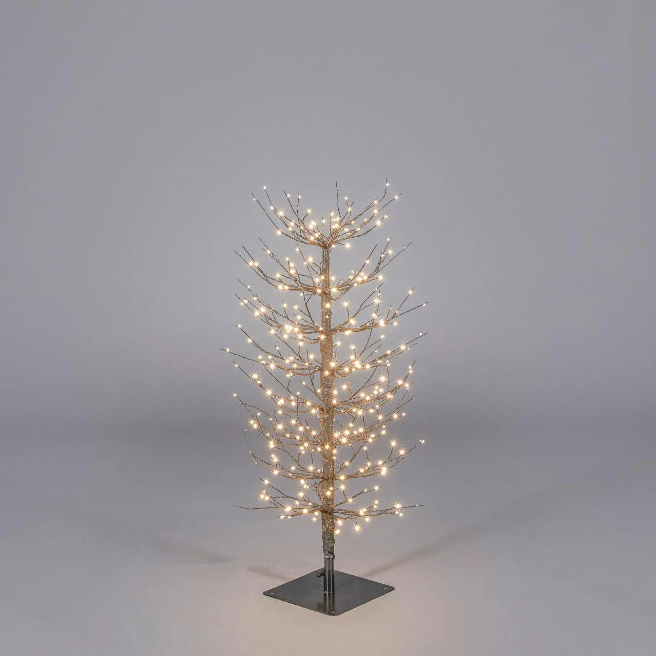 EDG Enzo De Gasperi Faggio Albero di Natale con Base 320 Led 90x40cm Nero