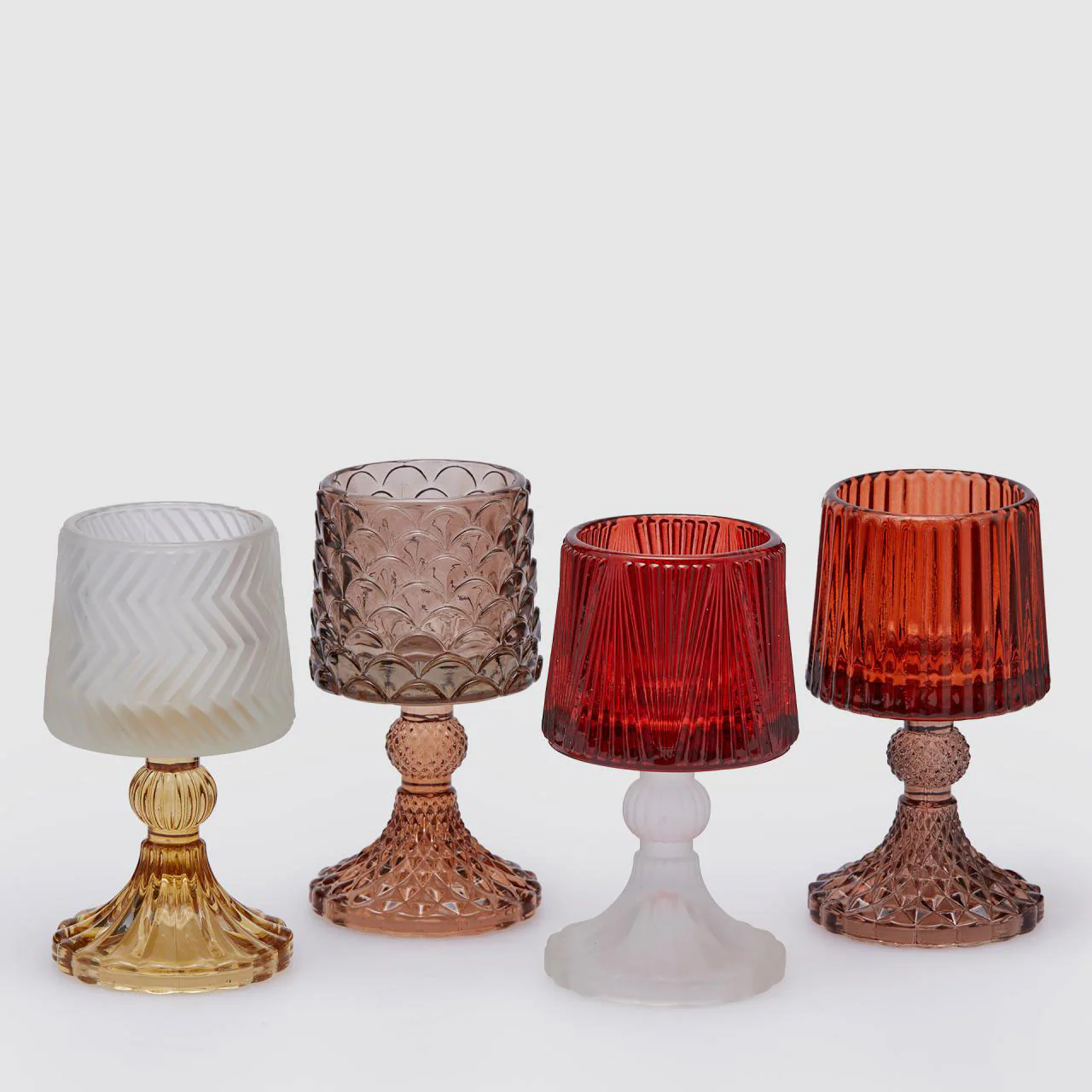 EDG Enzo De Gasperi Portacandela Lampada in Vetro 15x8,5cm Bianco Ambra - Image 2