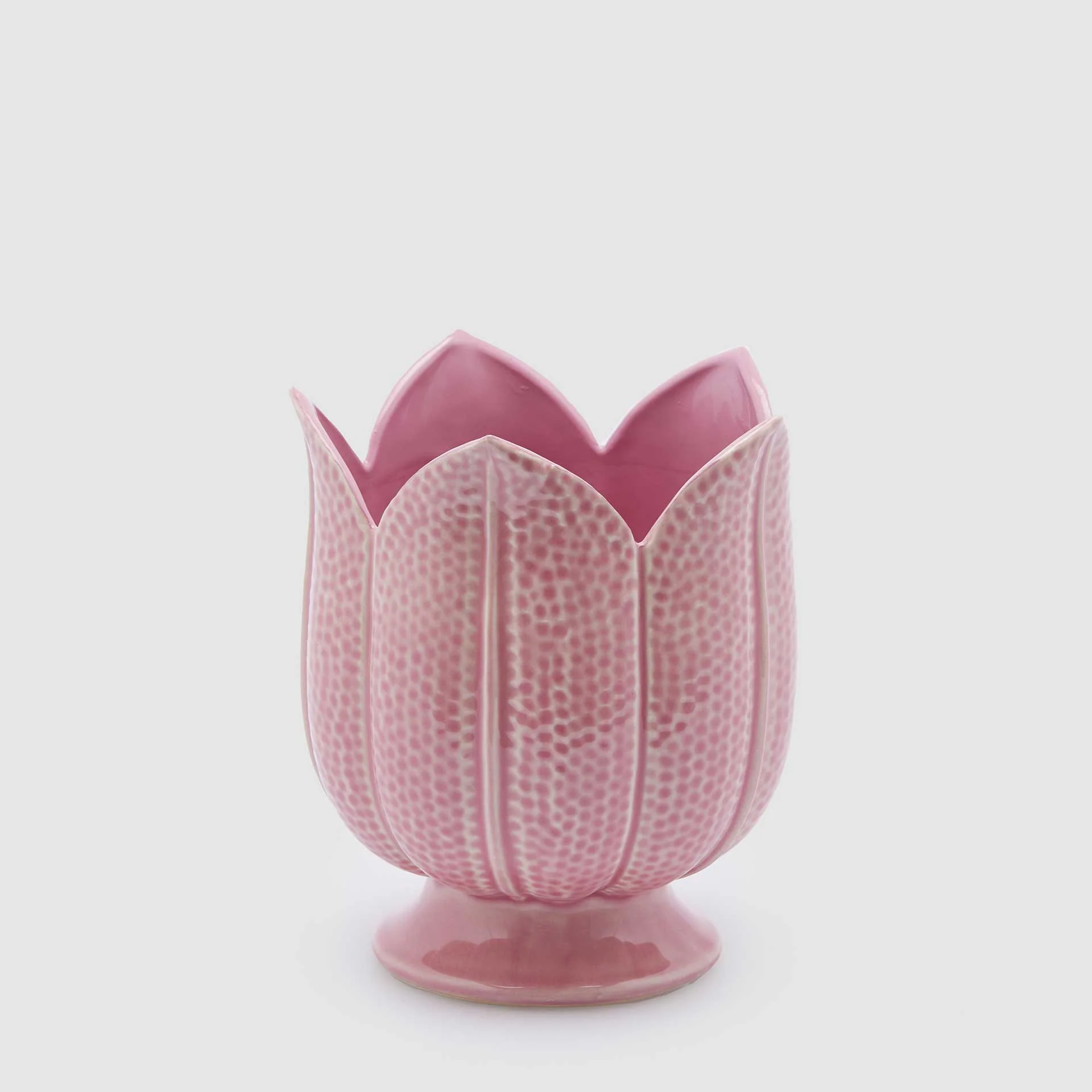EDG Enzo De Gasperi Vaso Freaky Tulipano 19x16cm Rosa Ceramica