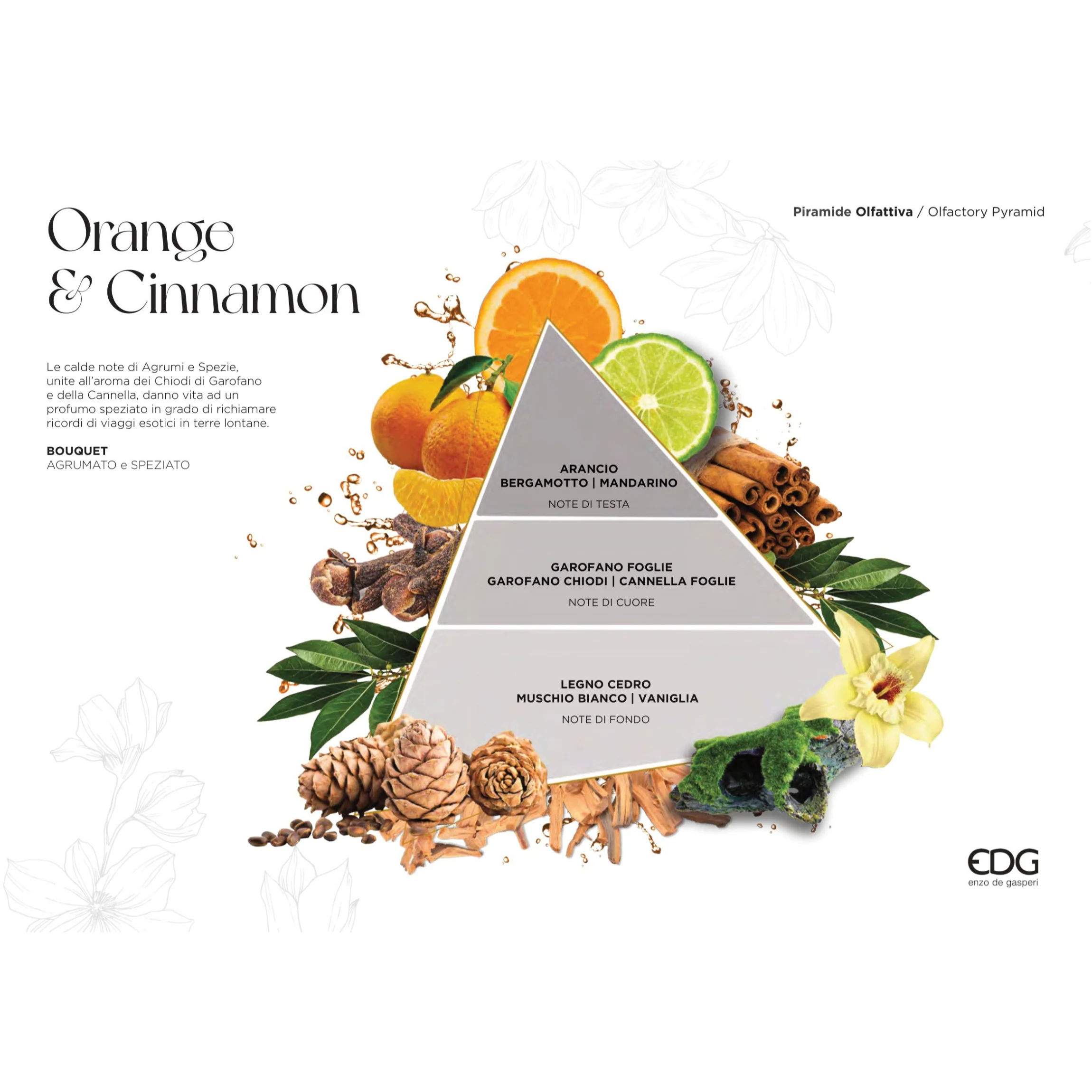 EDG Enzo De Gasperi Ricarica per Diffusore Profumatore 1 Litro Cannella Agrumata - Image 3