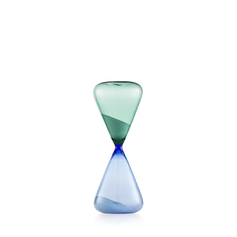 EMÒ ITALIA Momentum Clessidra 7x20cm Blu Verde Vetro