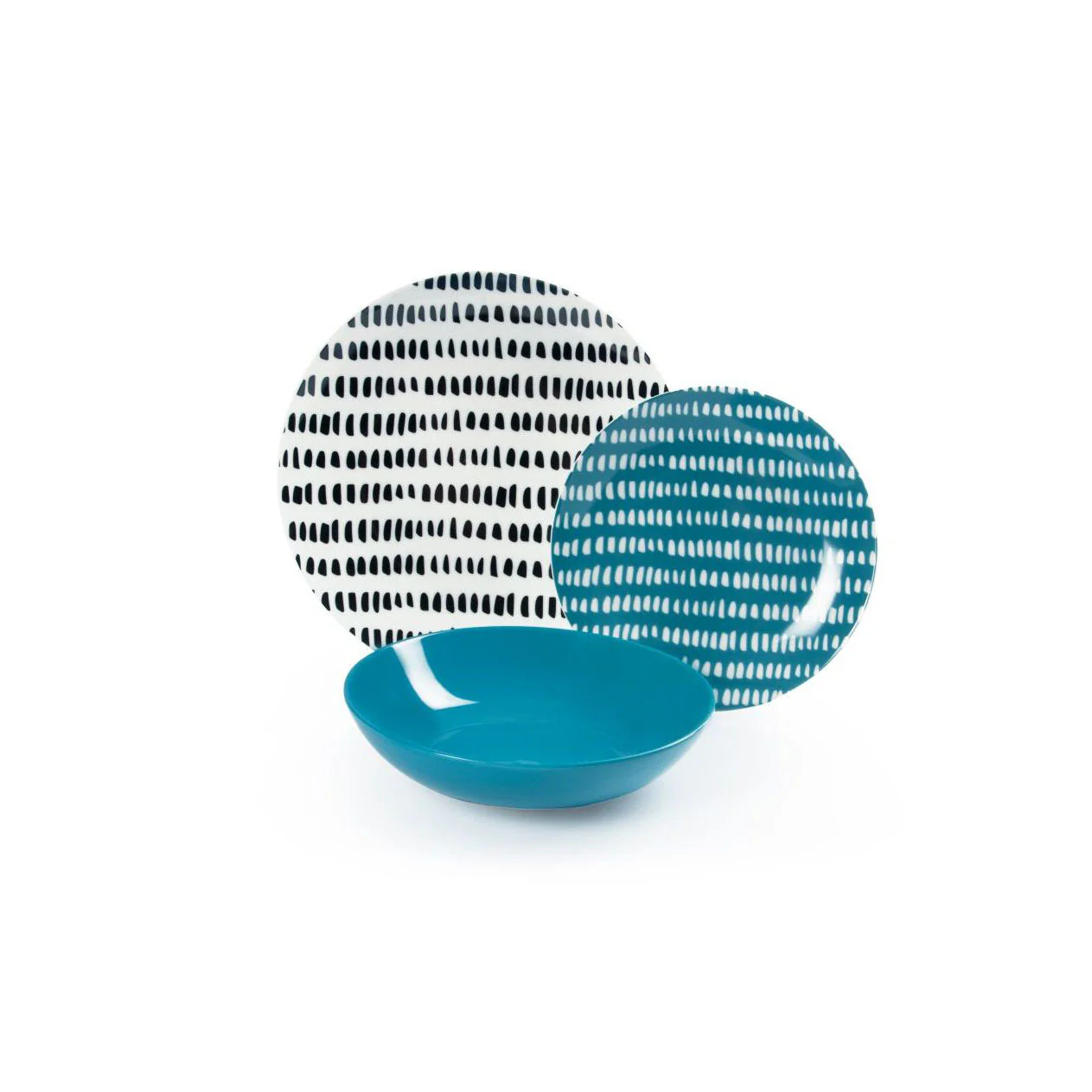 EXCELSA Crazy Line Servizio Tavola Piatti Set 18 Pezzi Porcellana Multcolore - Image 3