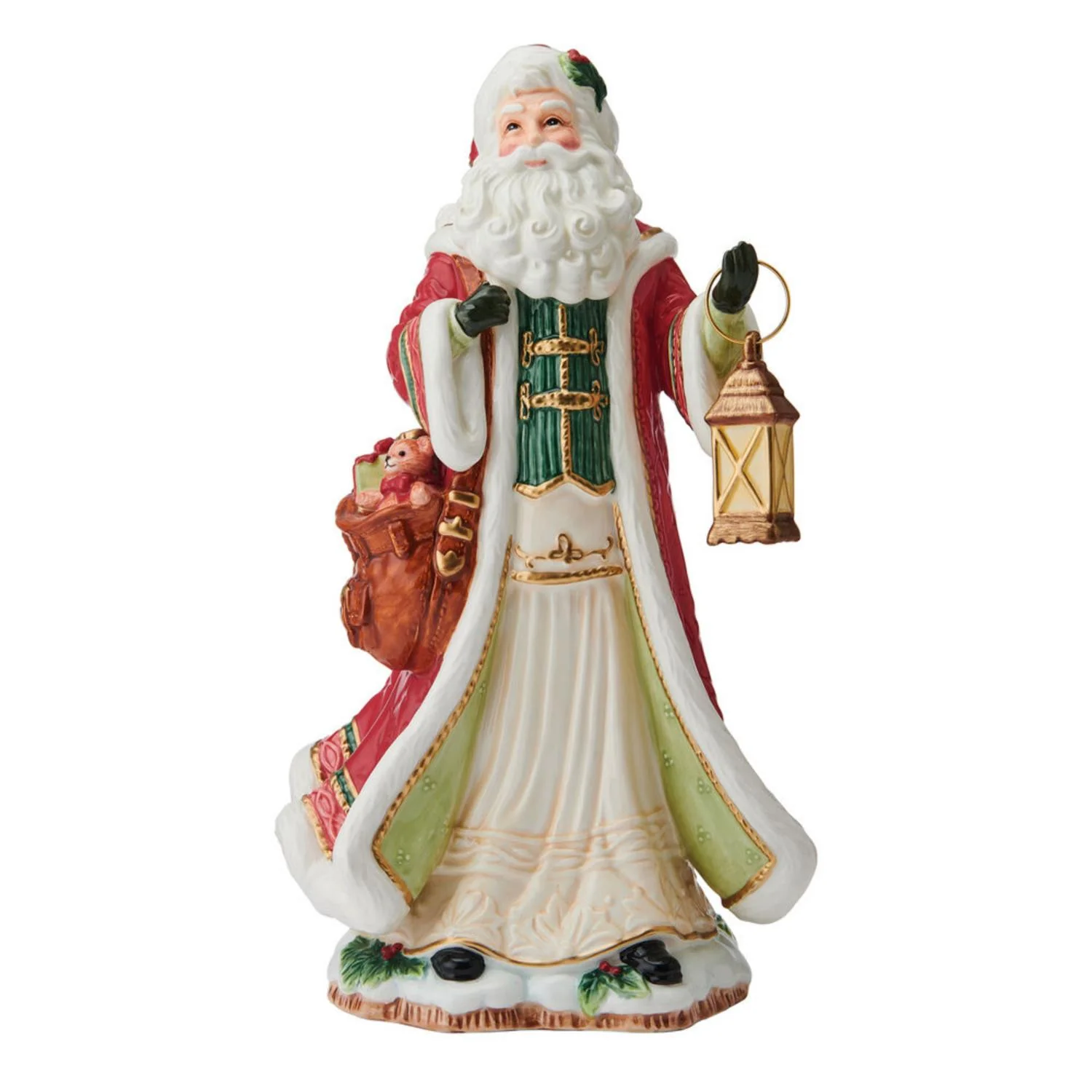 FITZ & FLOYD Figura Decorazione Natalizia Babbo Natale 19x35cm Porcellana - Image 2